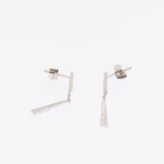 Drop Earrings 18kt White Gold with Diamonds