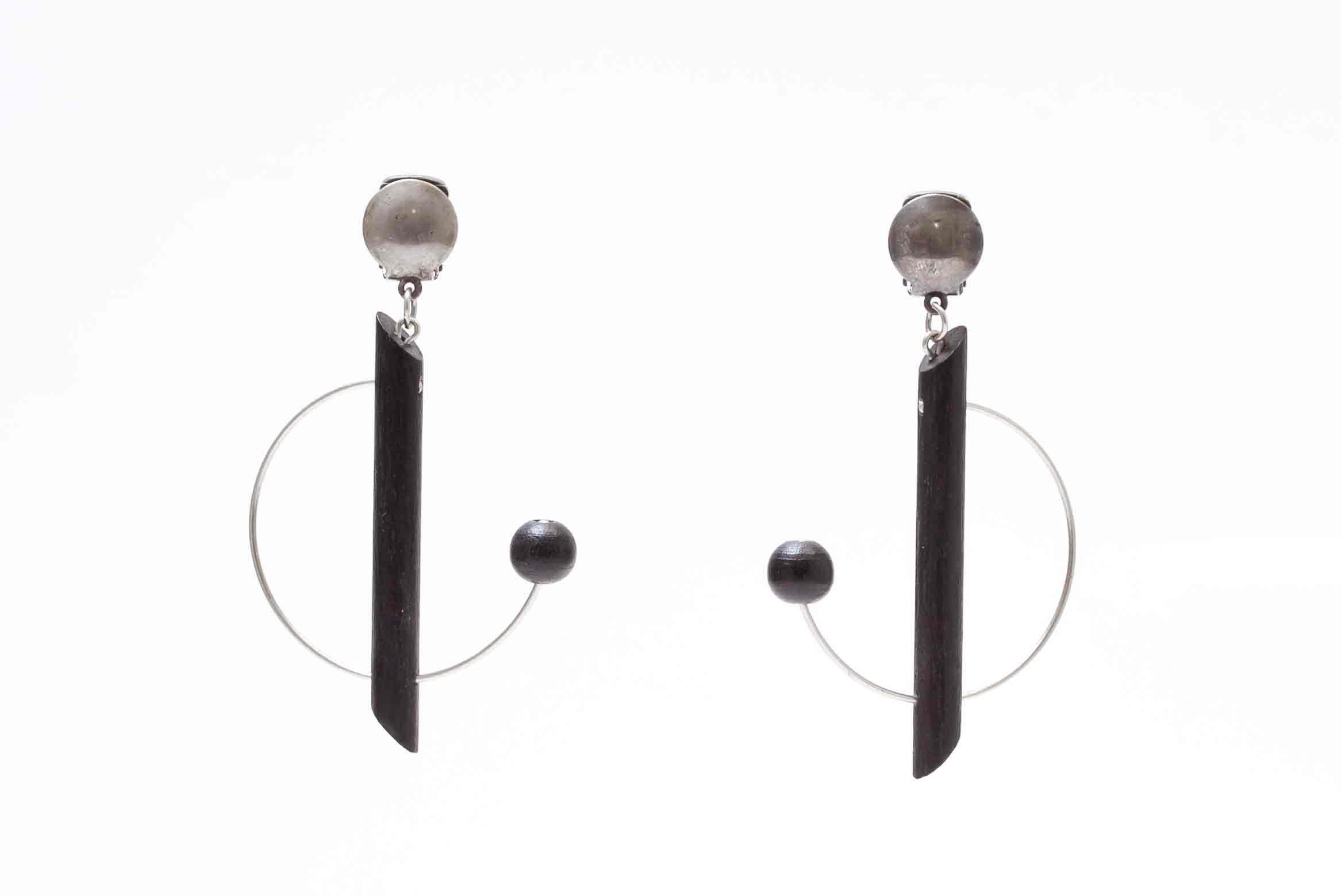 Modernist Drop Earrings by Kaija Aarikka, Finland, 1970s For Sale