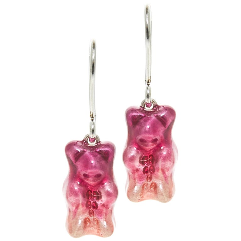 Drop Earrings Gummy Bears Ombre Plum Sterling Silver Enamel Greek drop-earrings-gummy-bears-ombre-plum-sterling-silver-enamel-greek