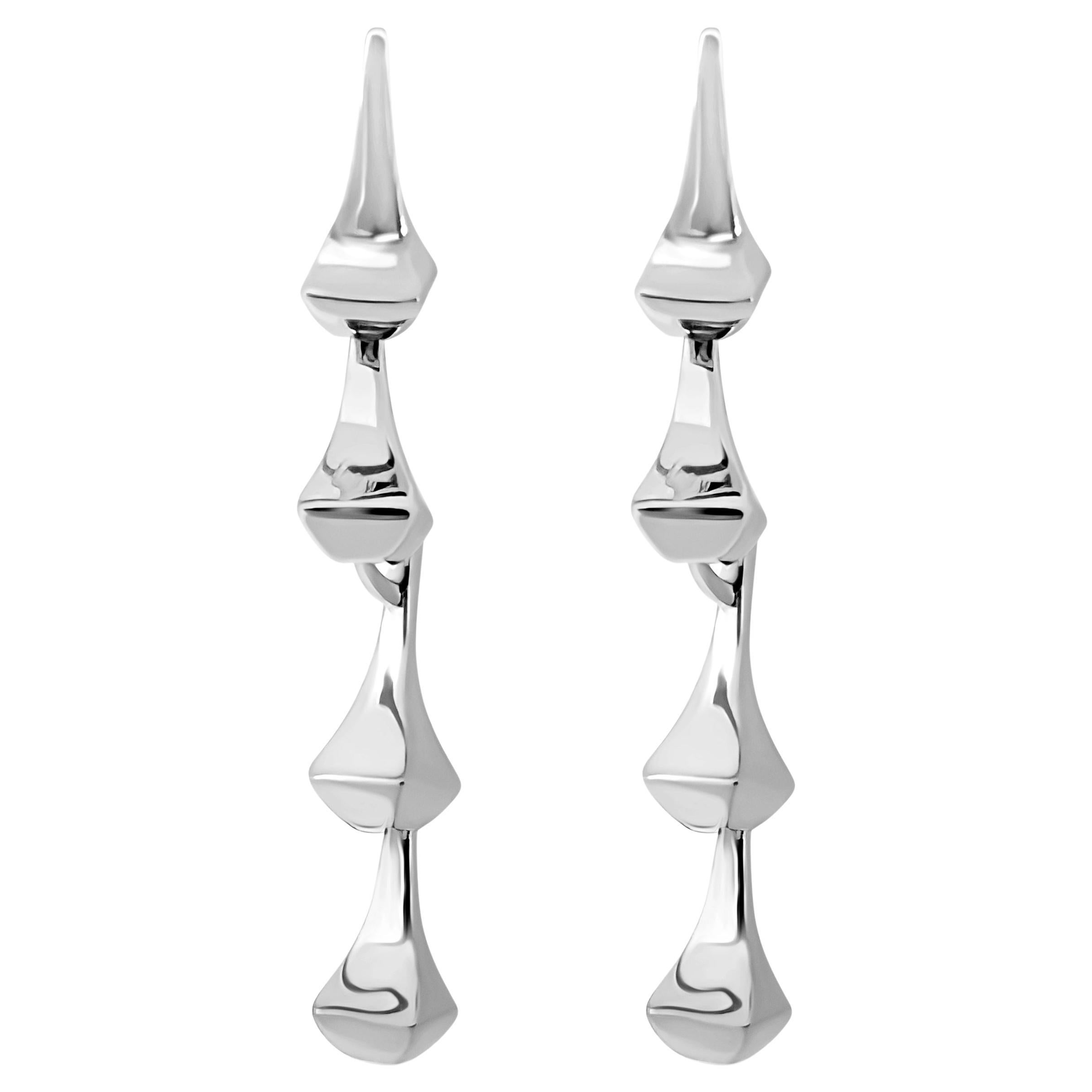 Pendientes de gota en plata de ley