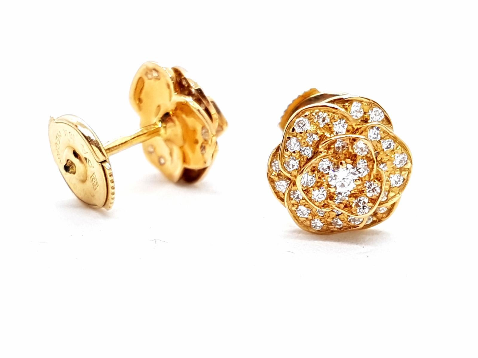 Drop Earrings Rose GoldDiamond In New Condition For Sale In PARIS, FR