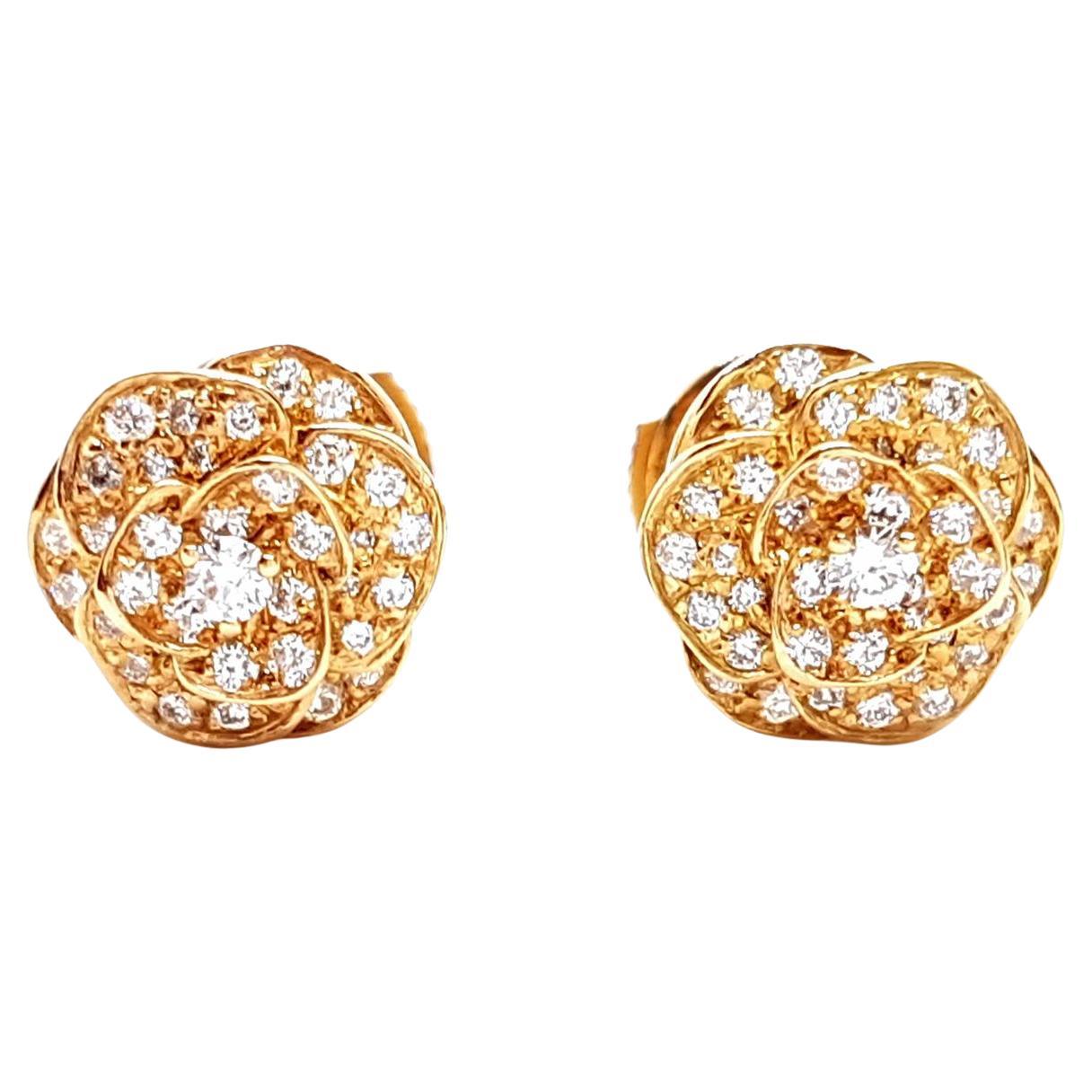 Gucci Flora Rose Gold Drop Earrings, YBD702691001
