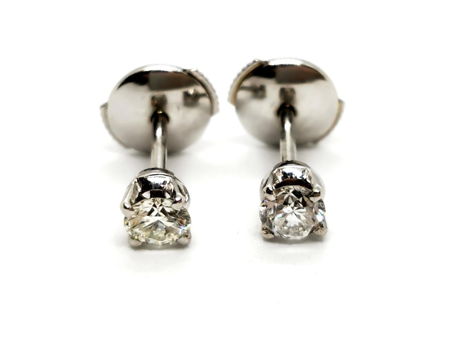 Drop Earrings White Gold Diamond In Excellent Condition In PARIS, FR