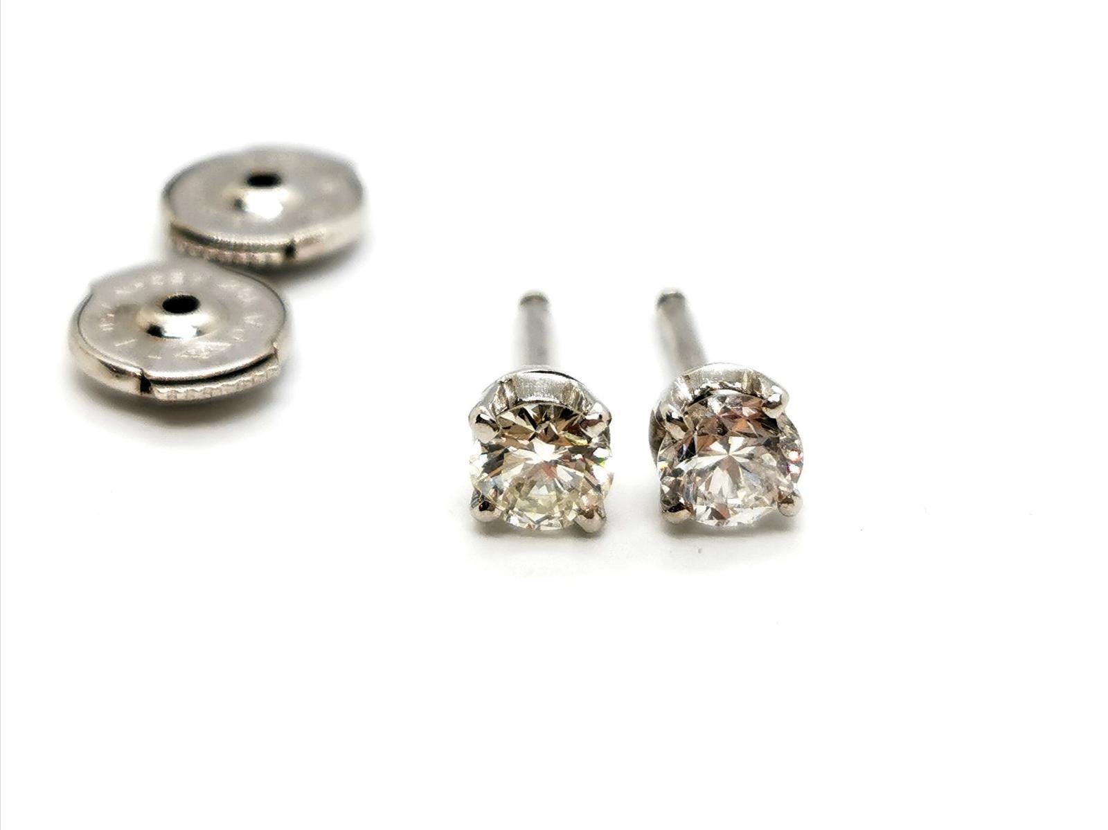 Women's Drop Earrings White Gold Diamond