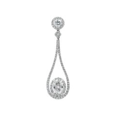 Drop Earrings with Oval Diamonds