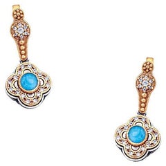 Drop Earrings with Turquoise Stones, Dimitrios Exclusive S57