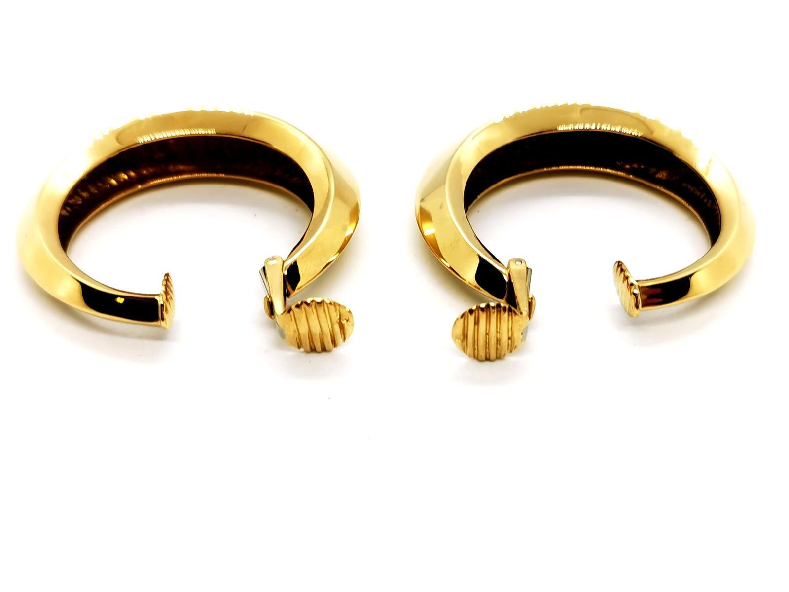 Drop Earrings Yellow Gold In Excellent Condition For Sale In PARIS, FR