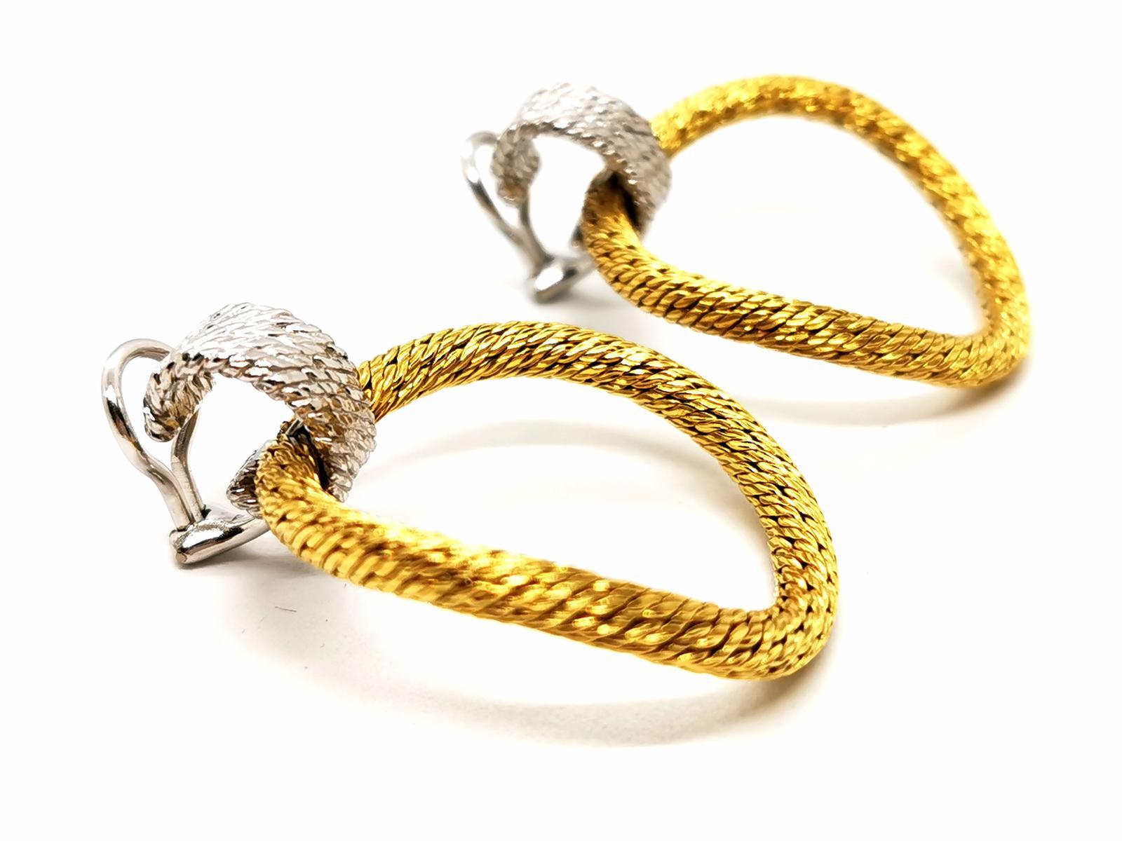 Tropfen-Ohrringe Gelbgold im Angebot 2