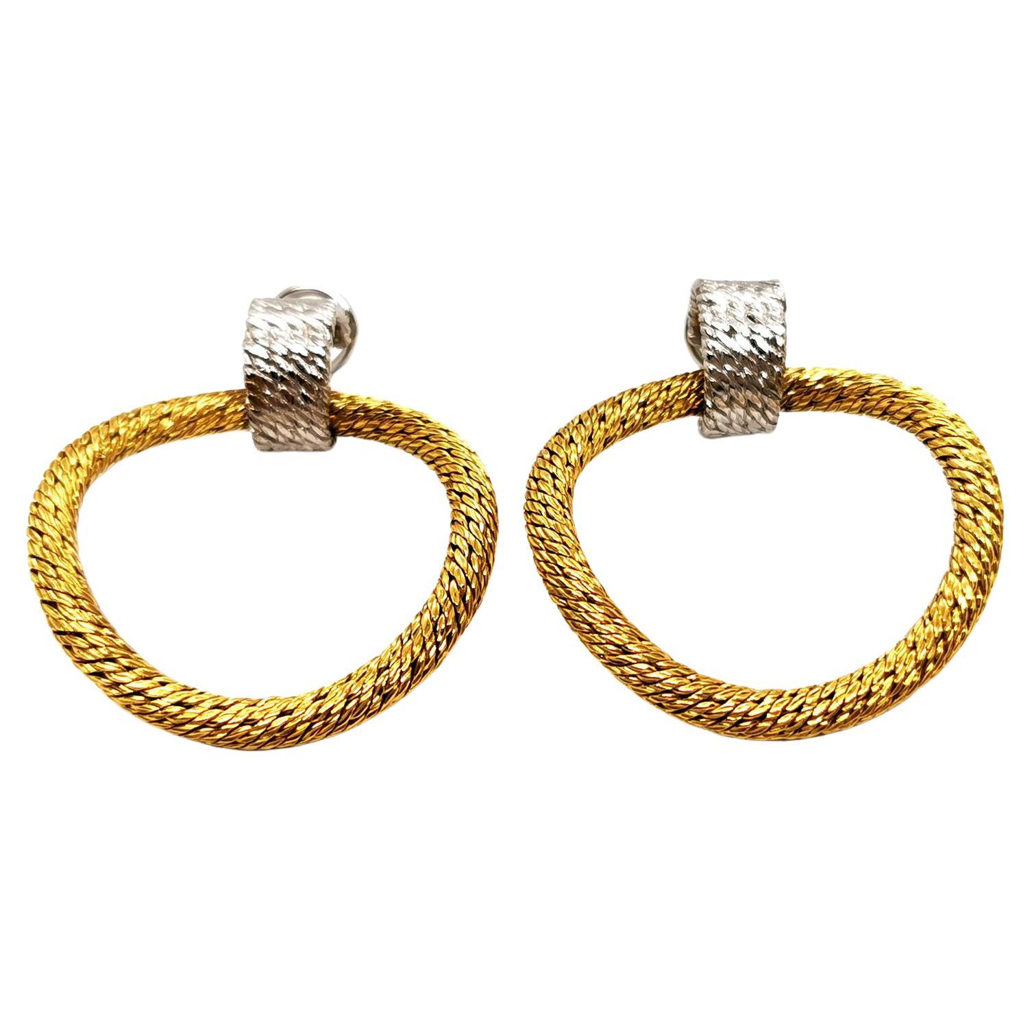 Drop Earrings Yellow Gold For Sale