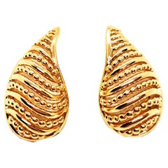 Vintage Drop Earrings Yellow Gold