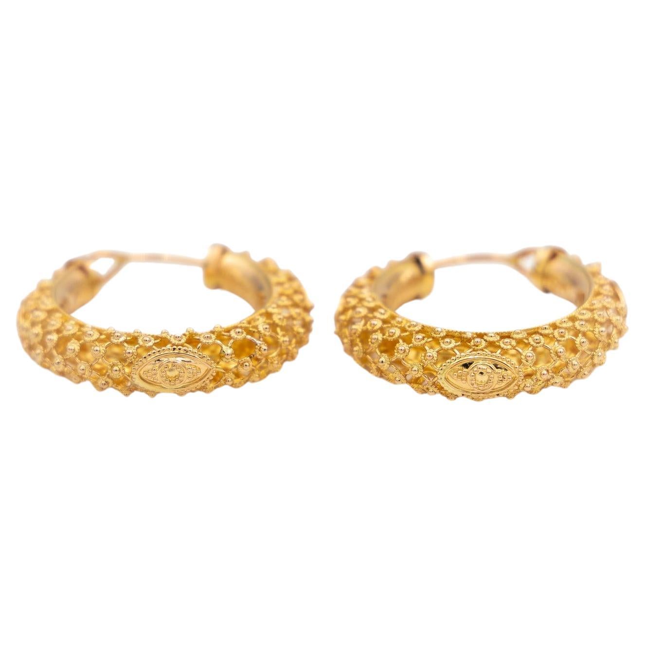Drop Earrings Yellow Gold For Sale