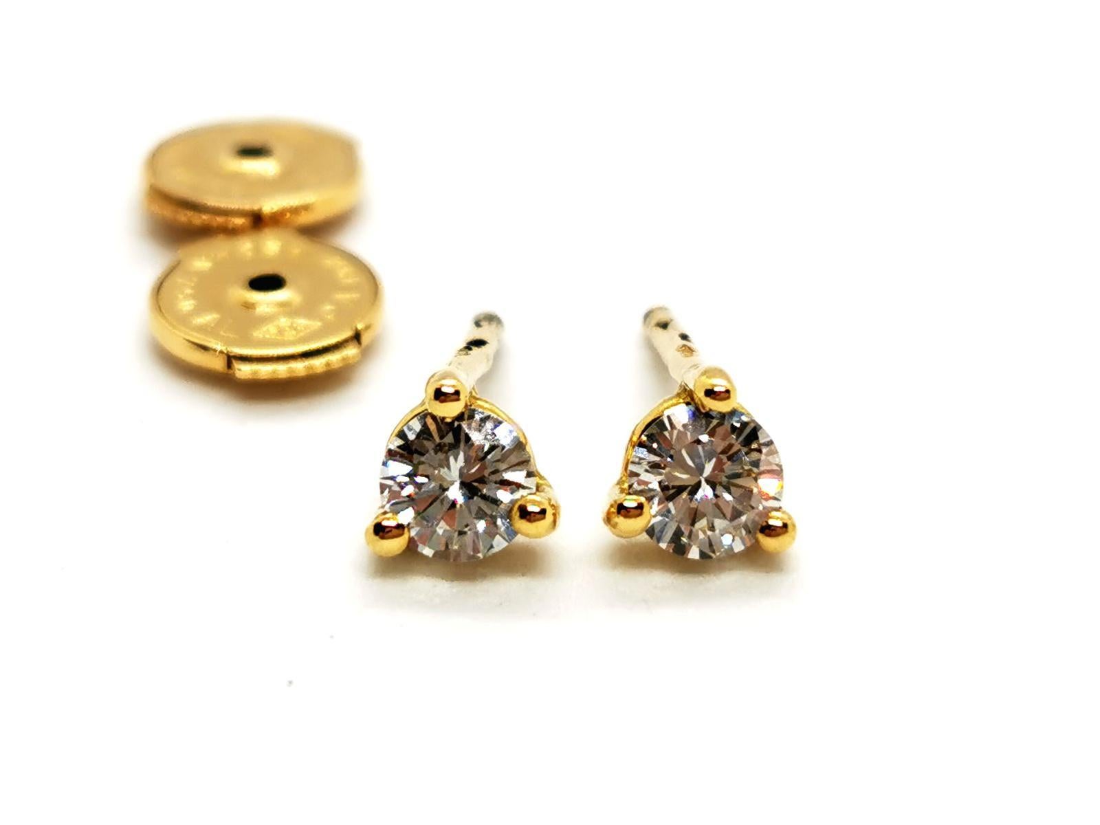 Drop Earrings Yellow Gold Diamond In Excellent Condition For Sale In PARIS, FR