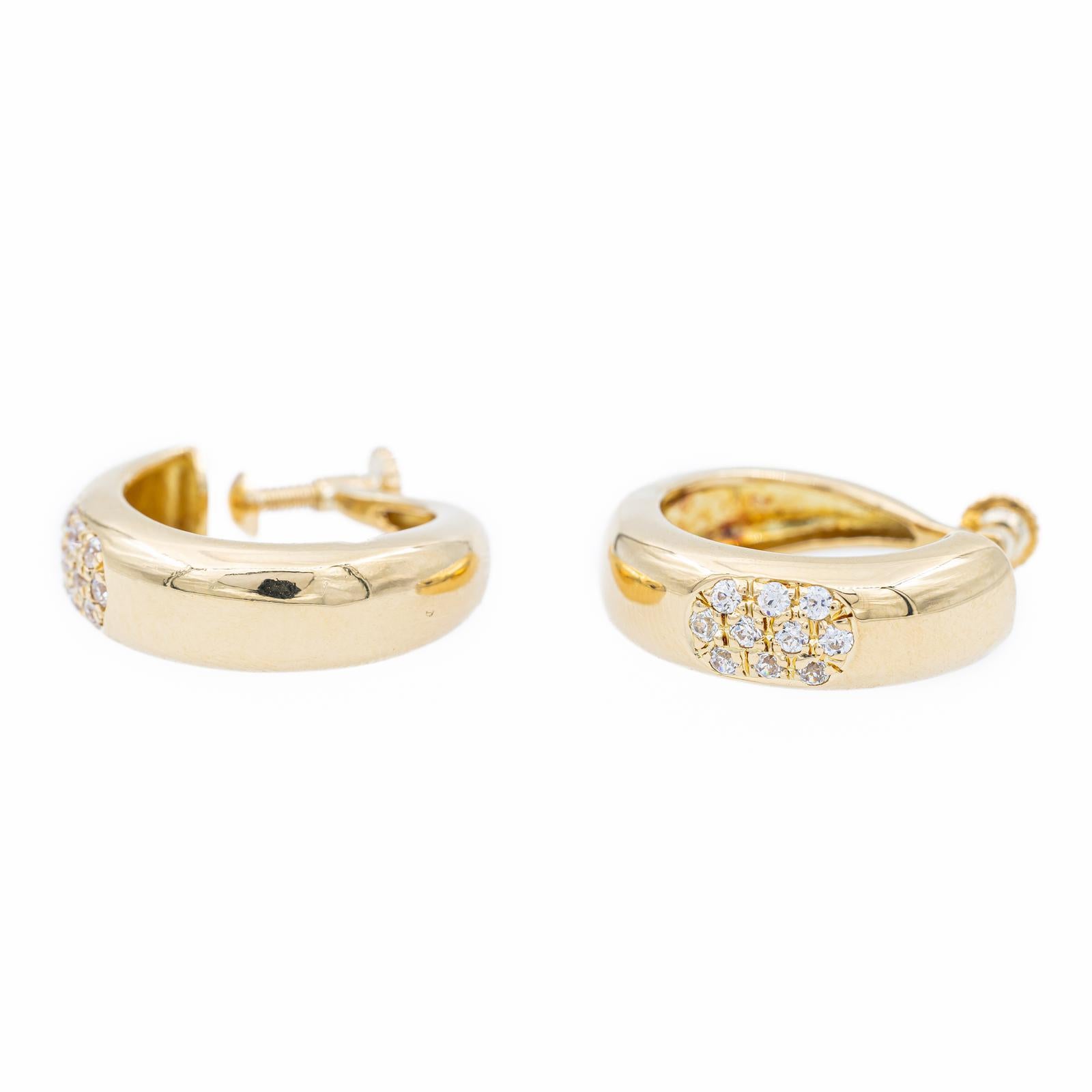 Brilliant Cut Drop Earrings Yellow Gold Diamond For Sale