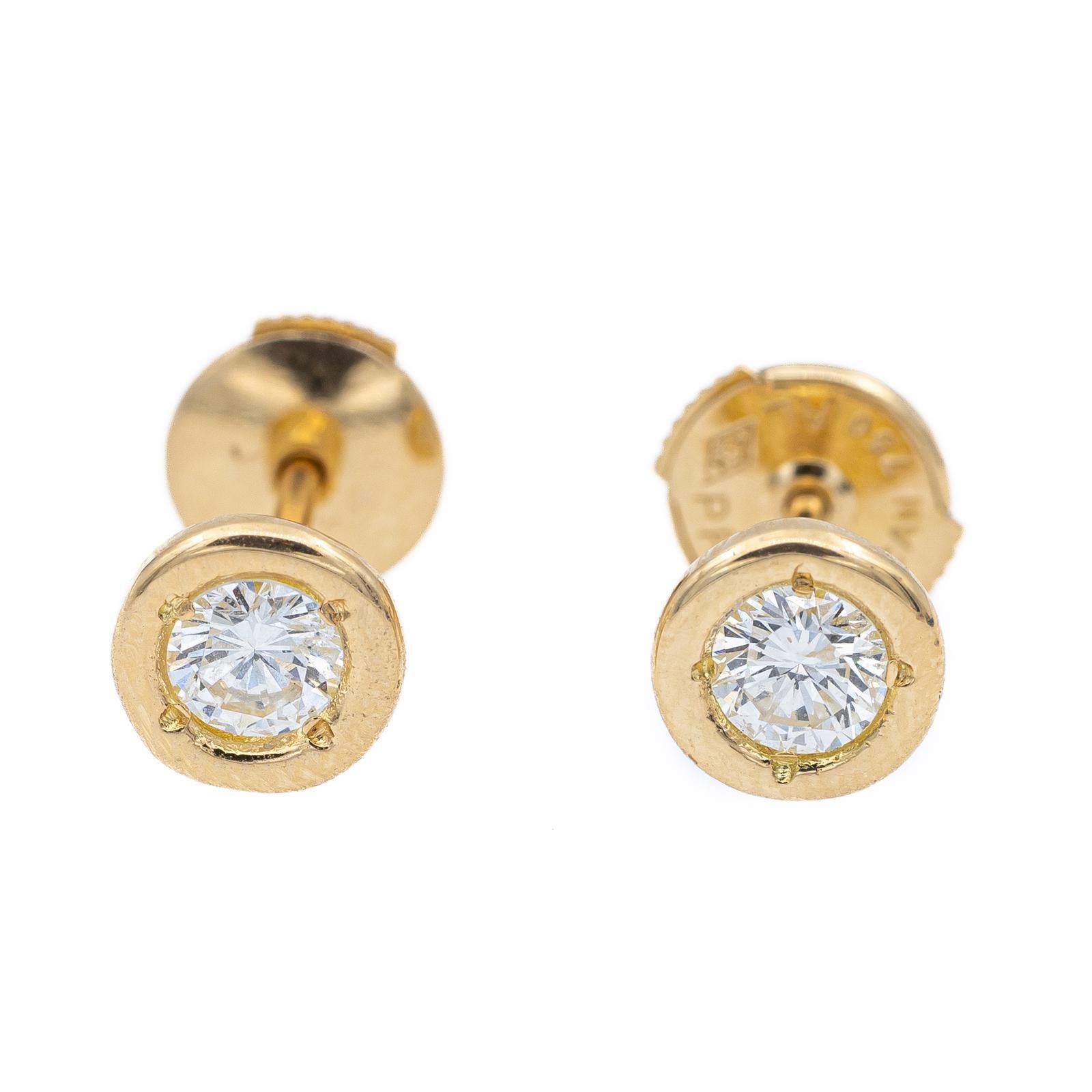 Brilliant Cut Drop Earrings Yellow Gold Diamond For Sale