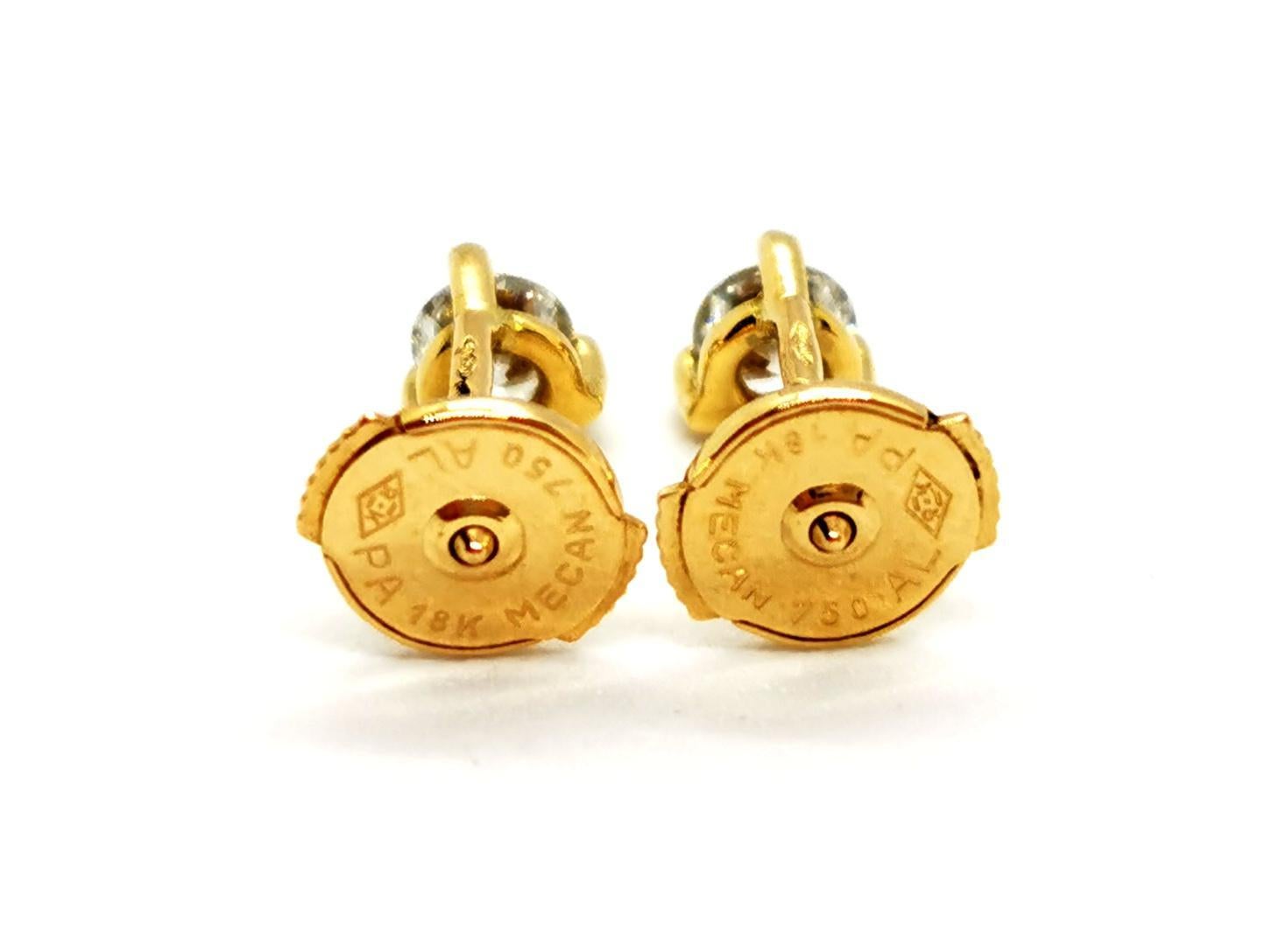 Women's Drop Earrings Yellow Gold Diamond For Sale
