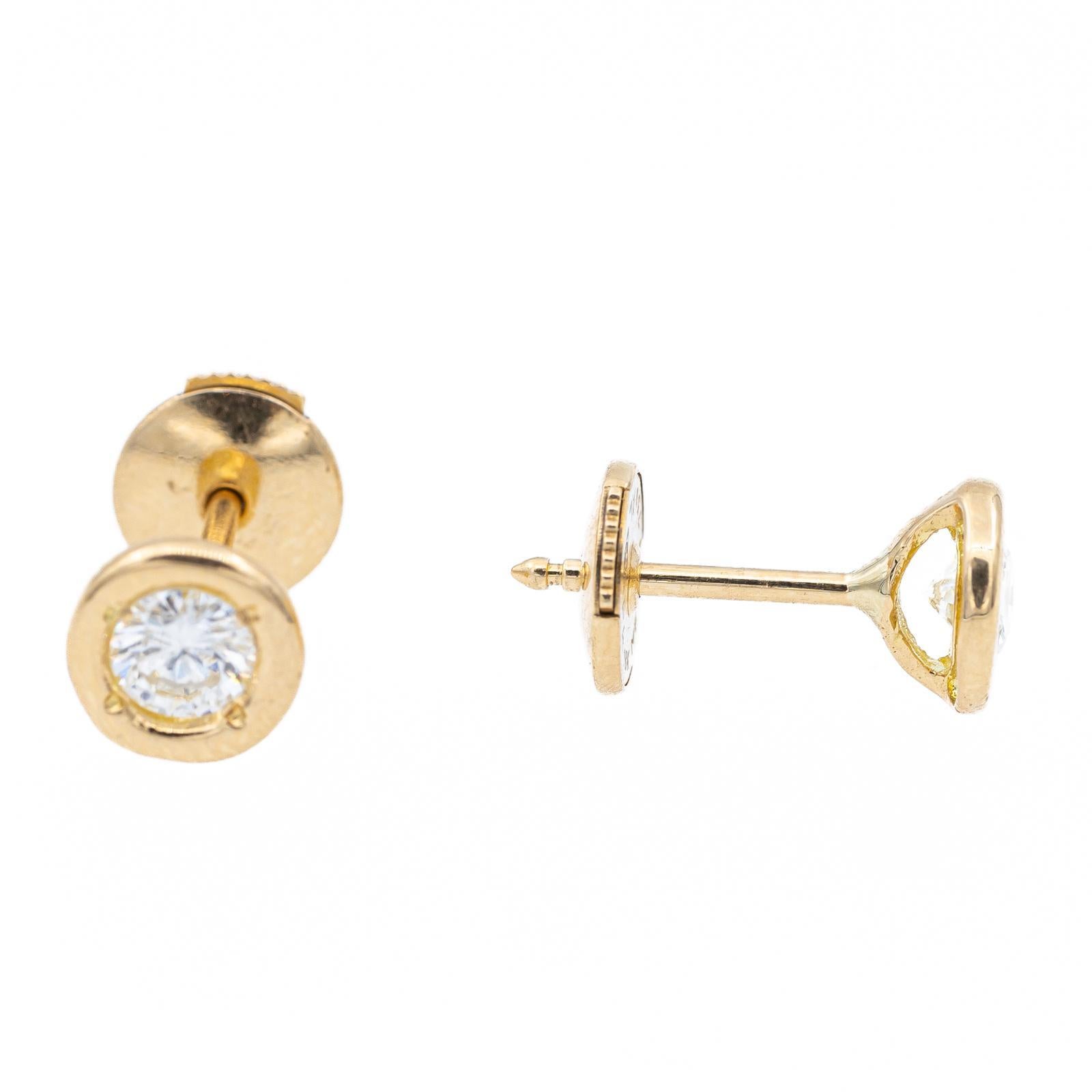Drop Earrings Yellow Gold Diamond In Excellent Condition For Sale In PARIS, FR