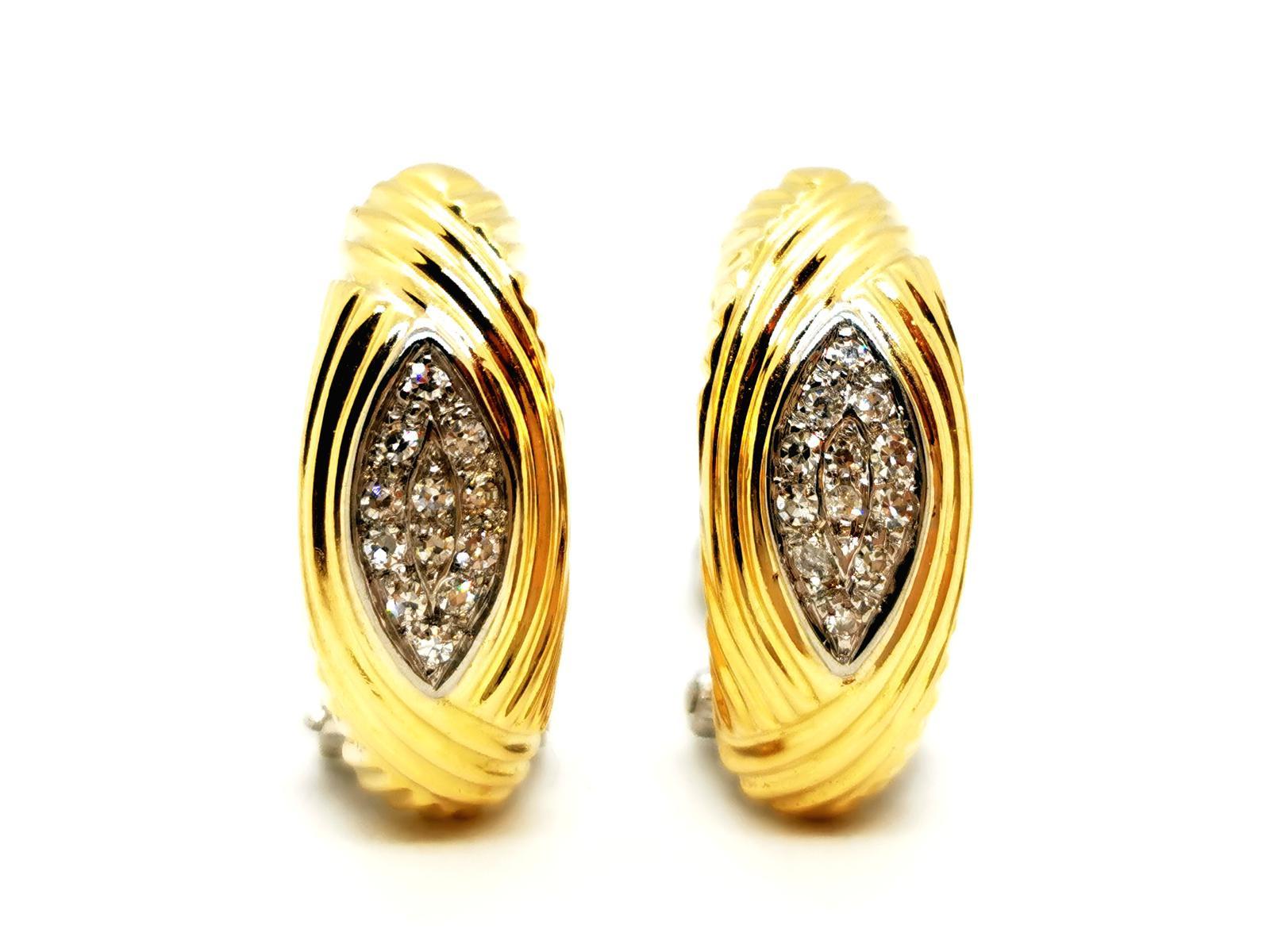 Women's Drop Earrings Yellow GoldDiamond For Sale