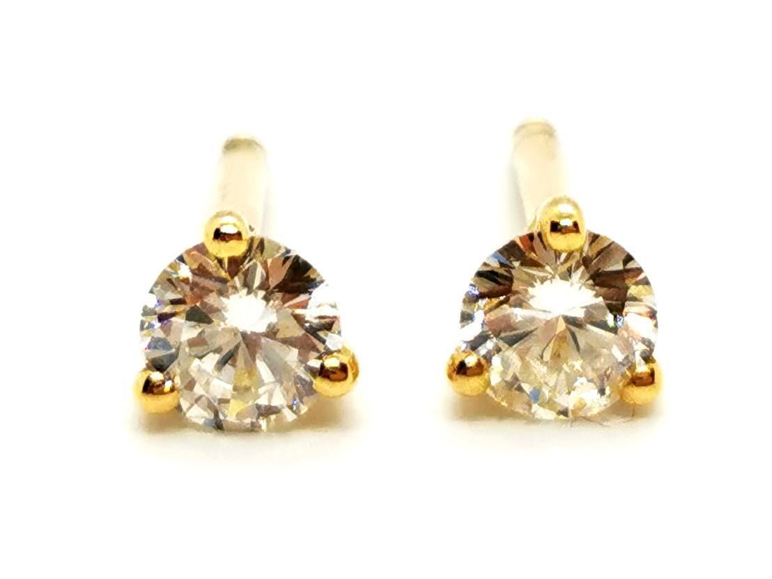 Drop Earrings Yellow Gold Diamond For Sale 1