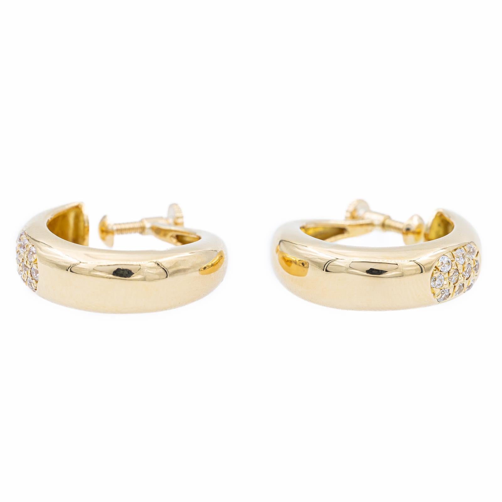 Drop Earrings Yellow Gold Diamond For Sale 2