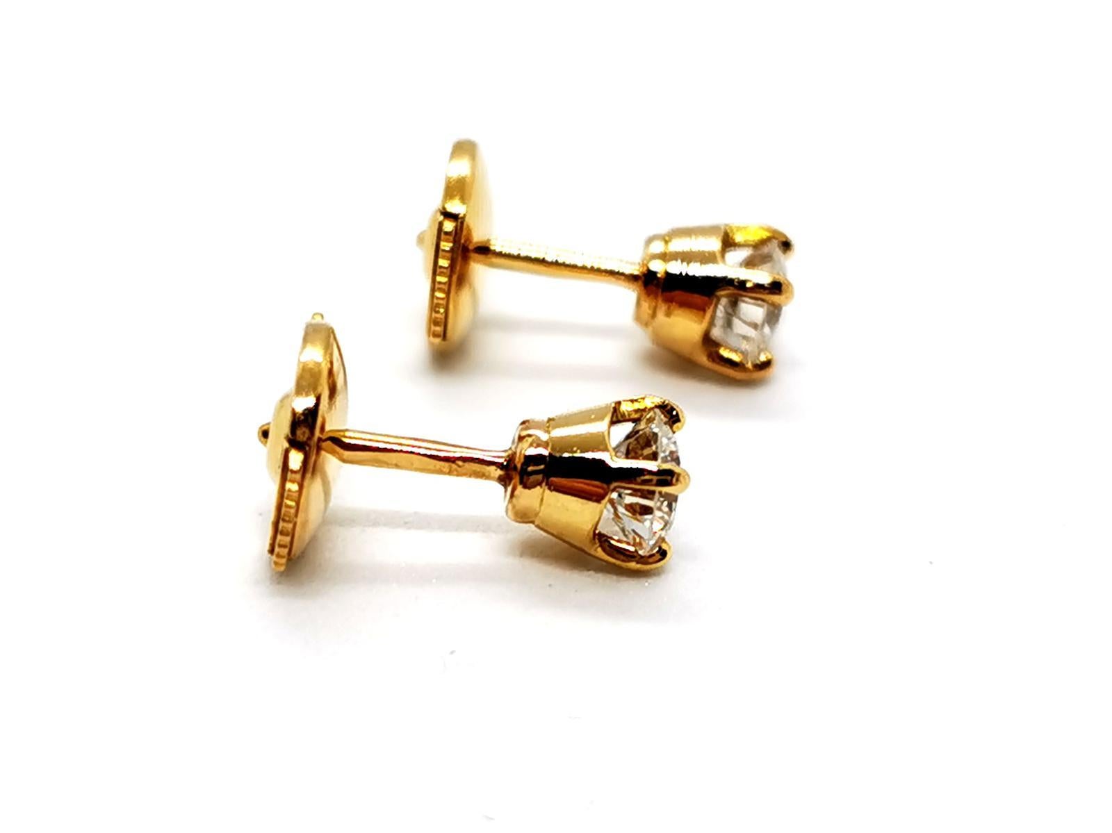 Drop Earrings Yellow Gold Diamond For Sale 4