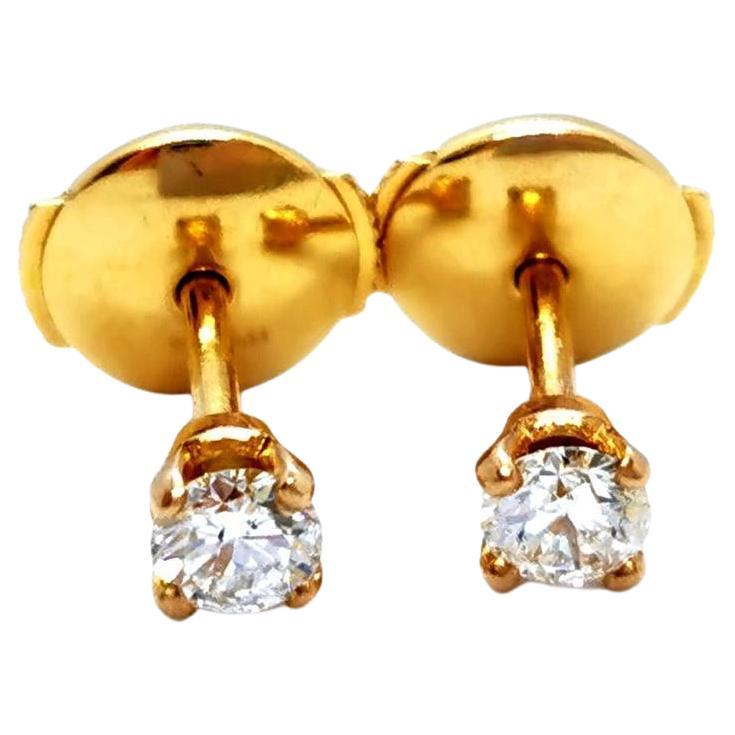 Drop Earrings Yellow GoldDiamond For Sale