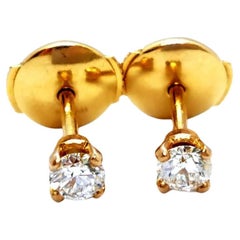 Vintage Drop Earrings Yellow GoldDiamond