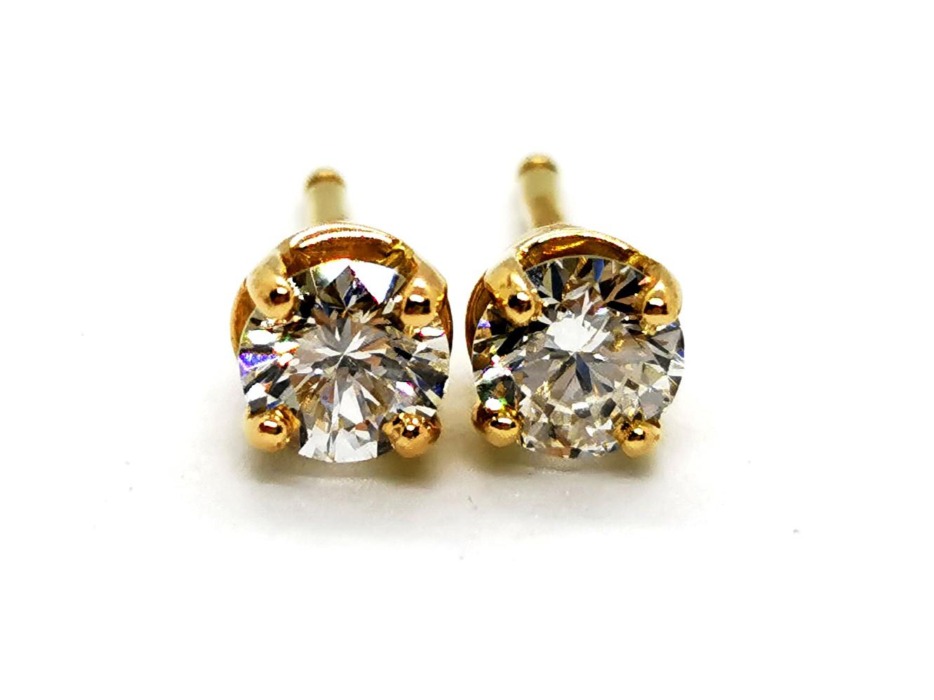 Drop Earrings Yellow Gold Diamond