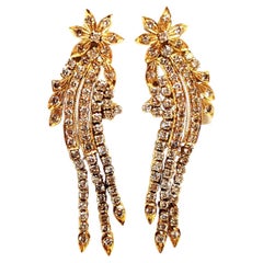 Drop Earrings Yellow Gold Diamond