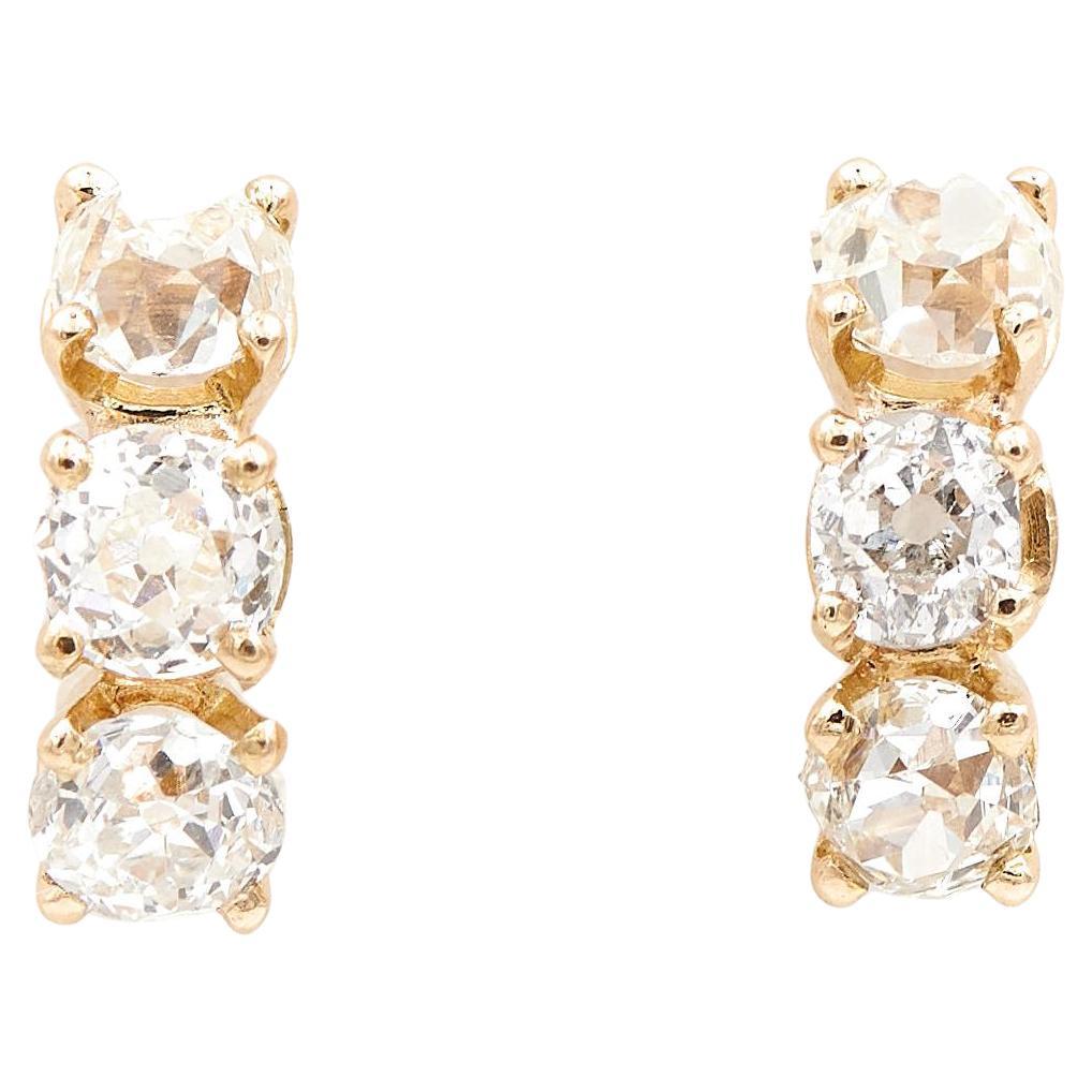 Drop Earrings Yellow Gold Diamond