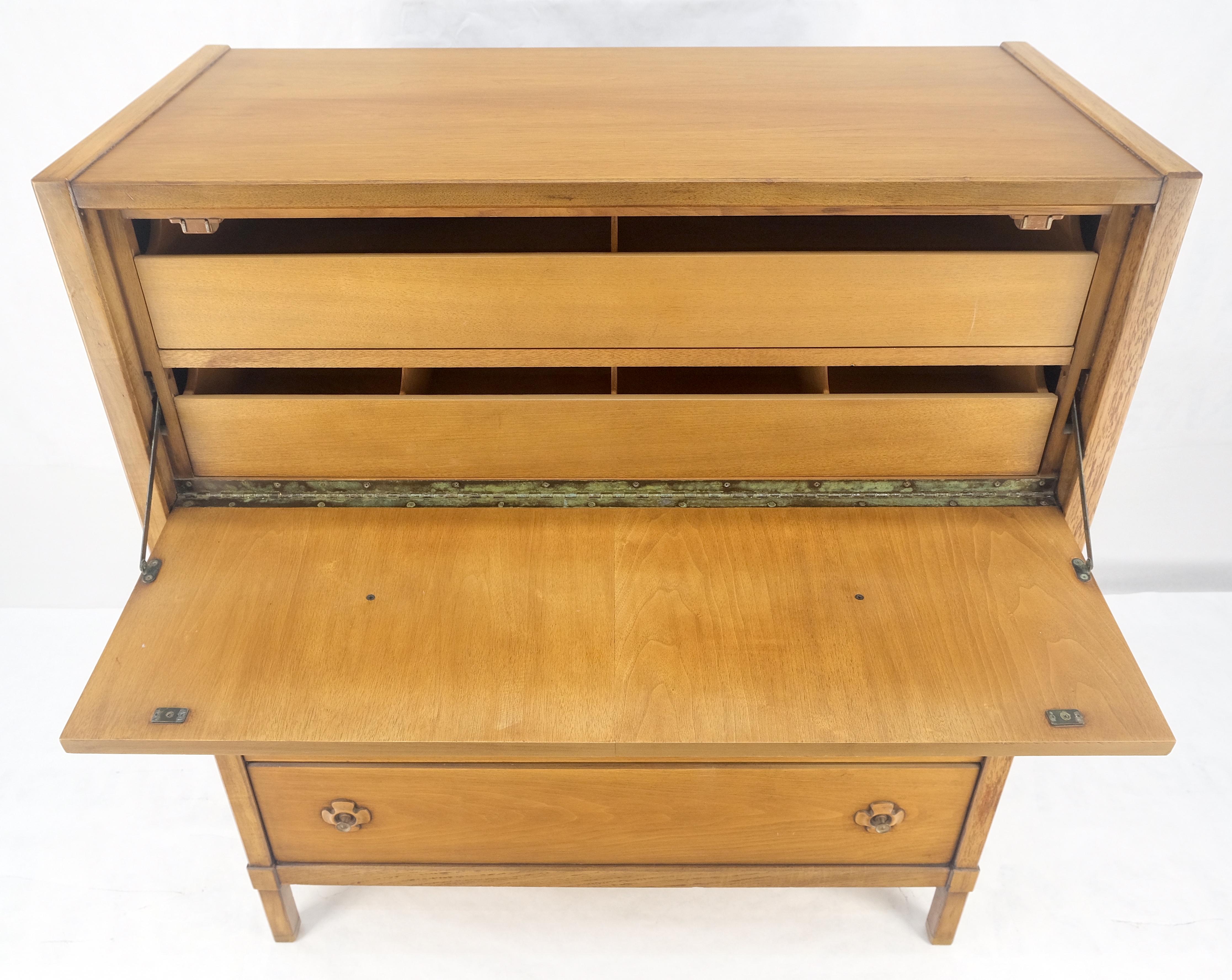 Drop Front Compartment 5 Drawer High Chest 46