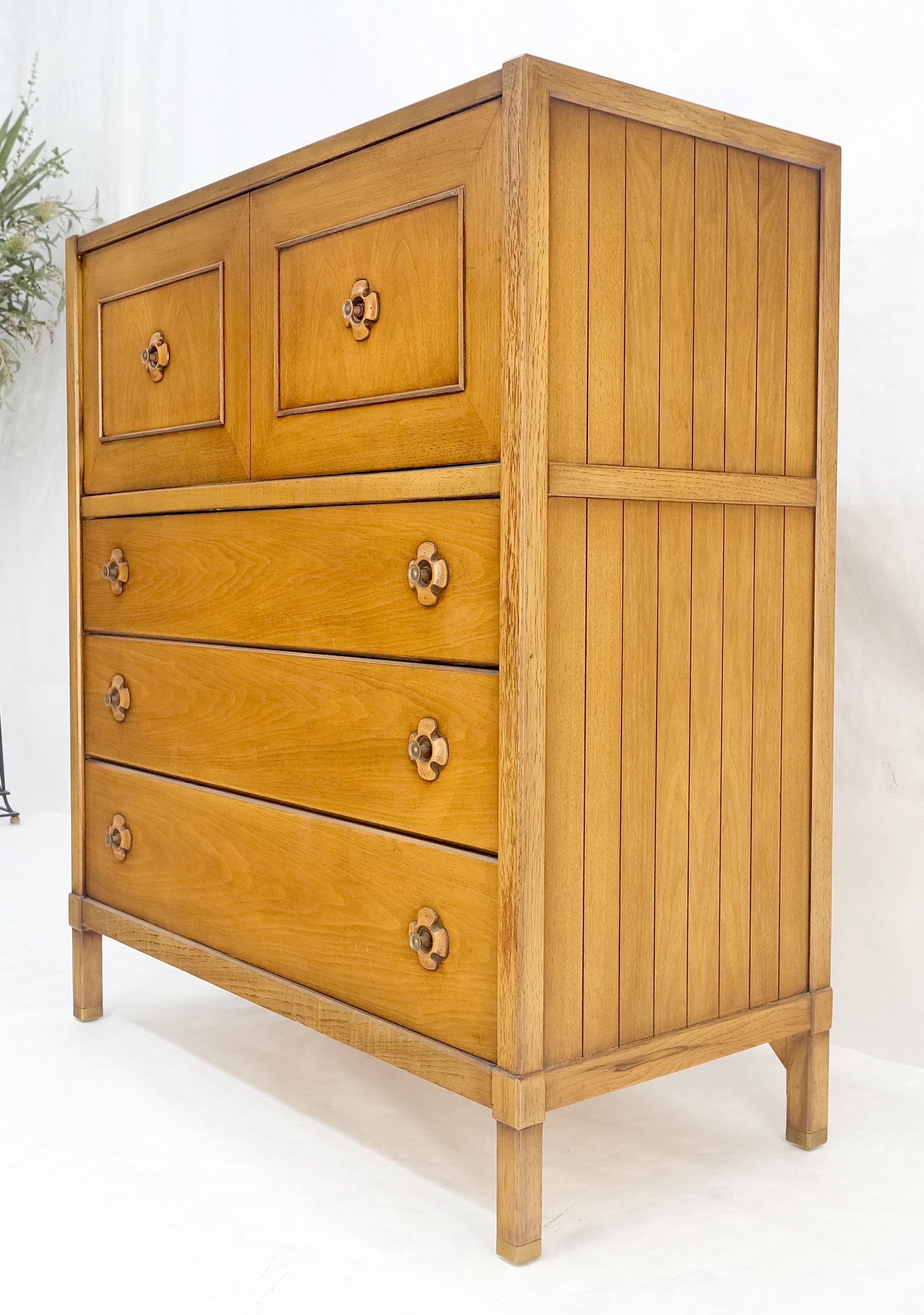 Drop Front Compartment 5 Drawer High Chest 46