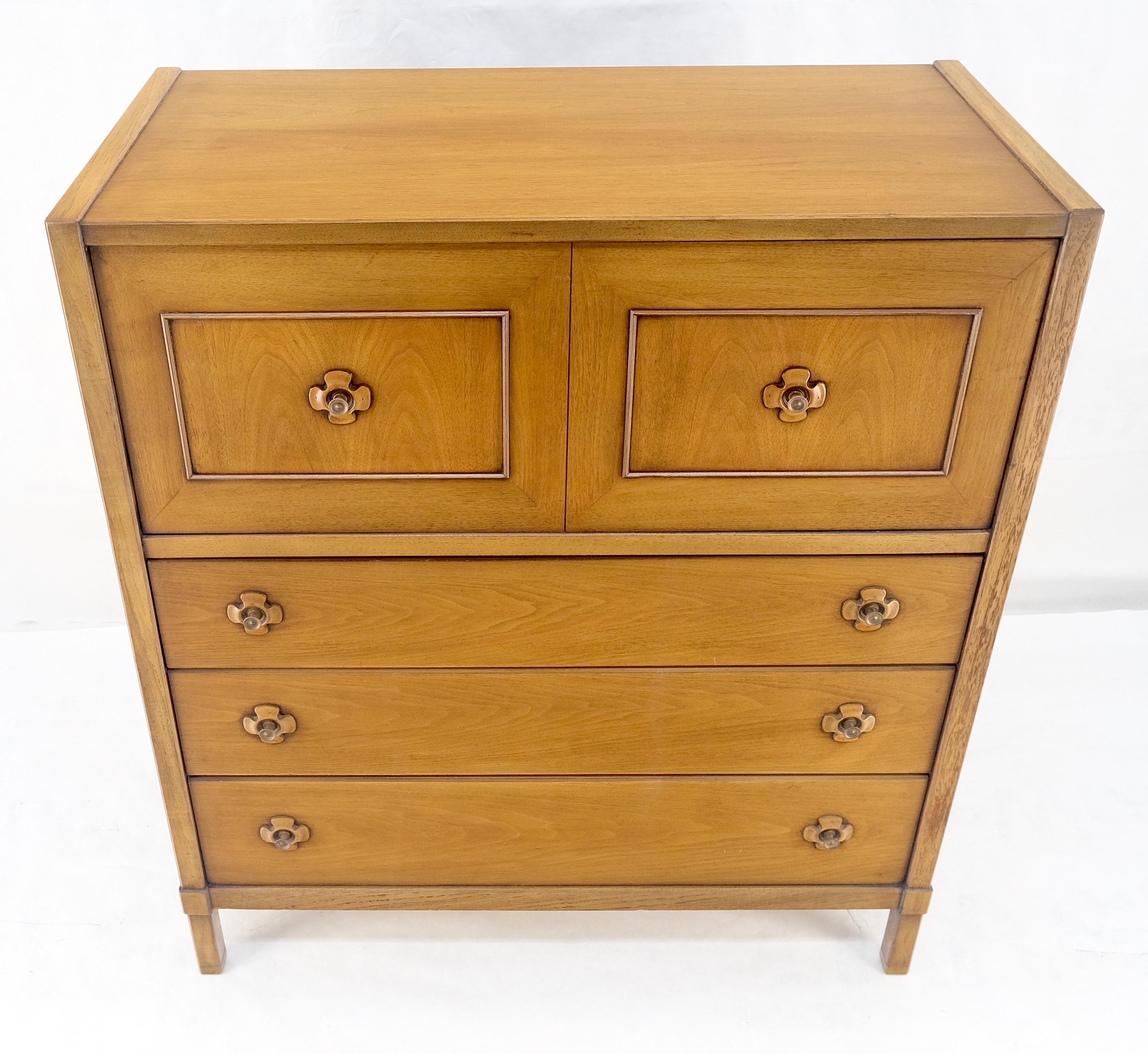 American Drop Front Compartment 5 Drawer High Chest 46