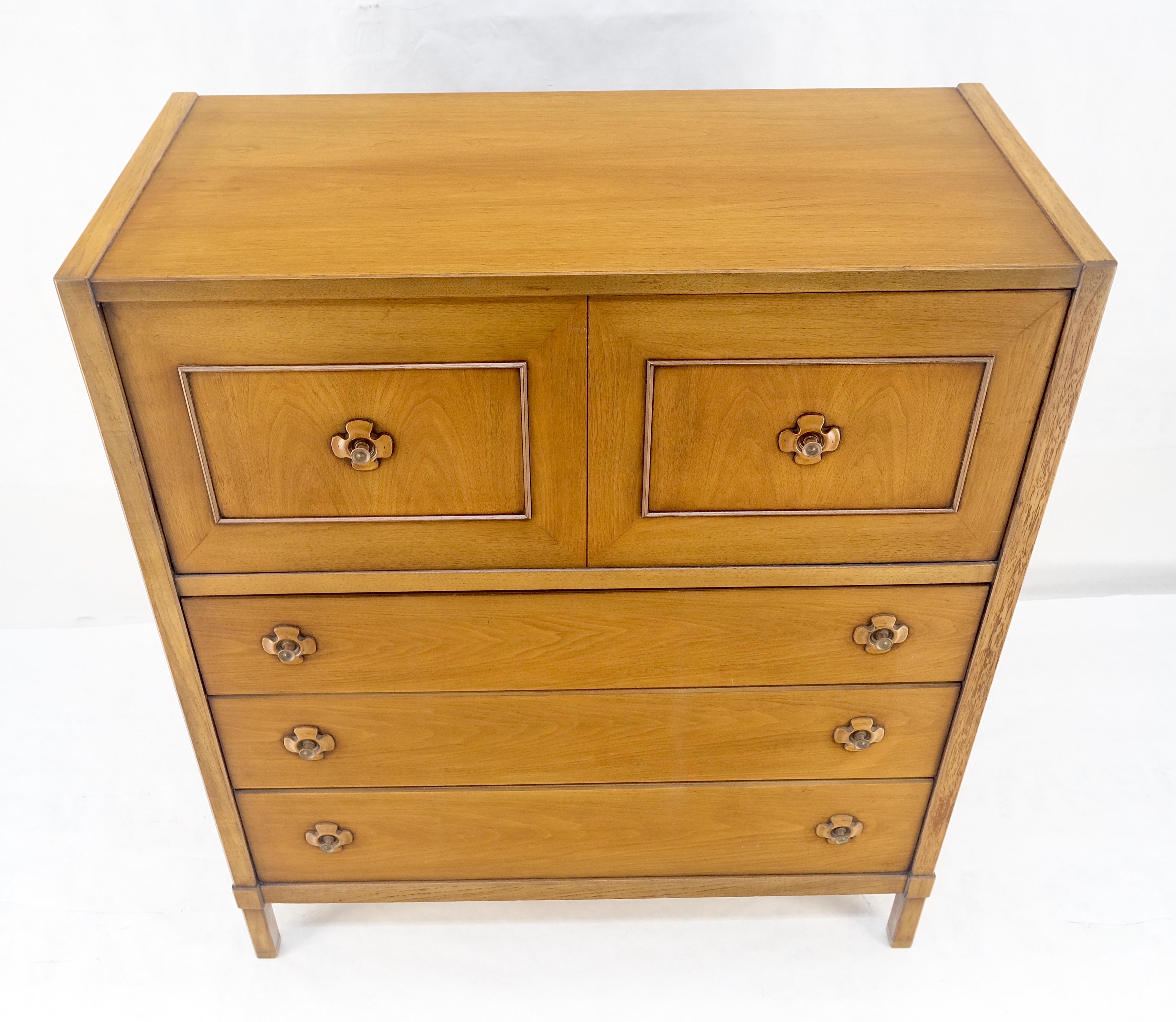 20th Century Drop Front Compartment 5 Drawer High Chest 46