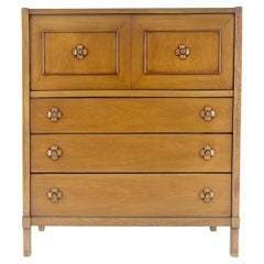 Cassettiera a 5 cassetti con scomparto a ribalta Alta 46" Dresser Mid Century MINT