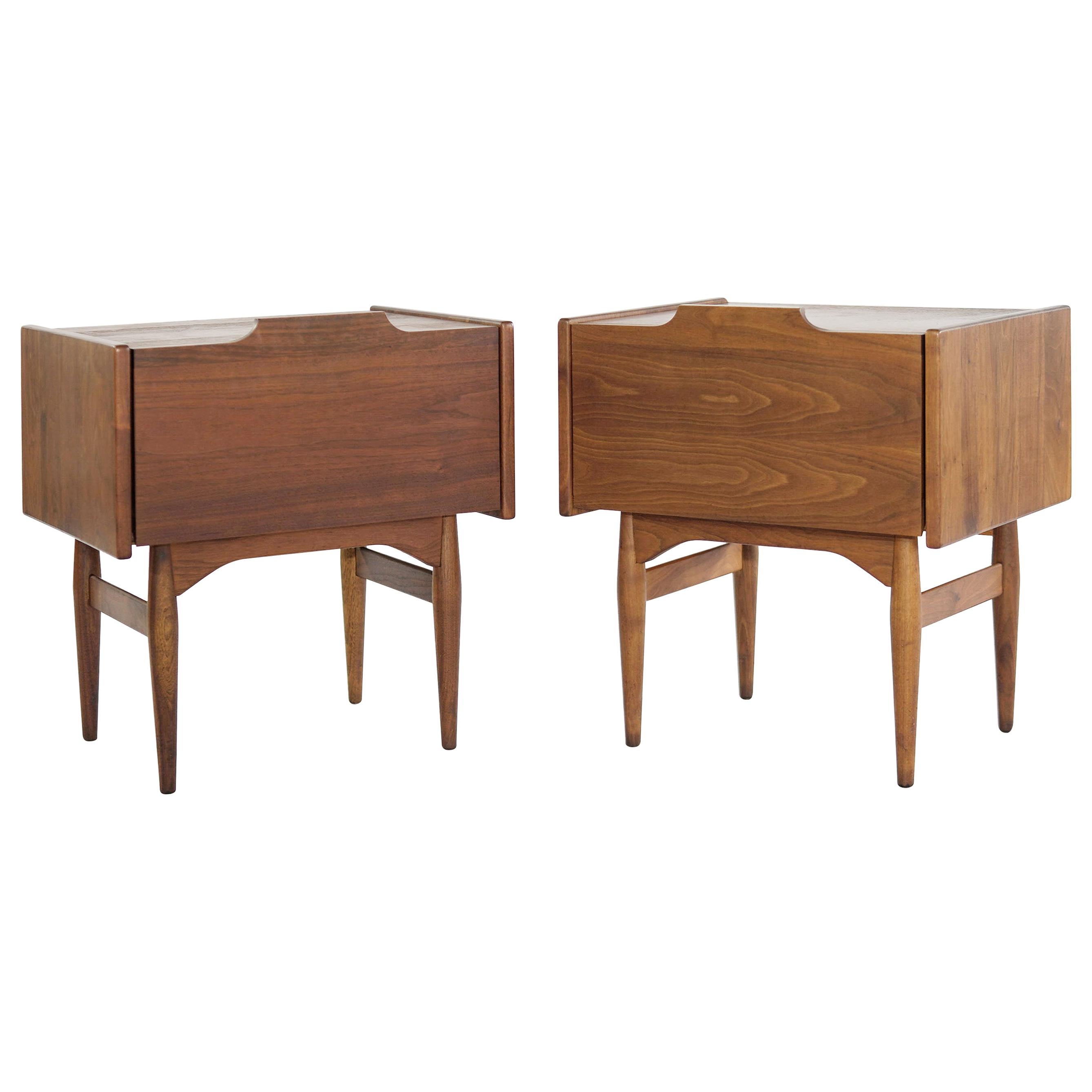 Drop Front End Tables by John Keal for Brown Saltman, circa 1950s