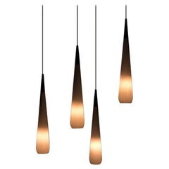 "Drop" Glass Pendant Lamps by Uno & Östen Kristiansson for Luxus