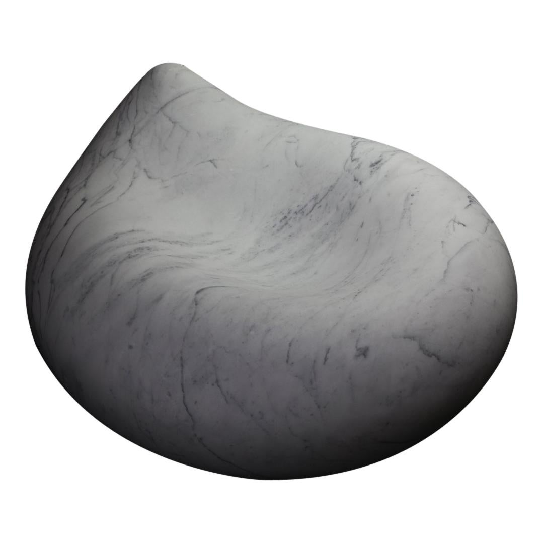 Drop Hand Sculpted Chair in Marble by Stephen Shaheen For Sale