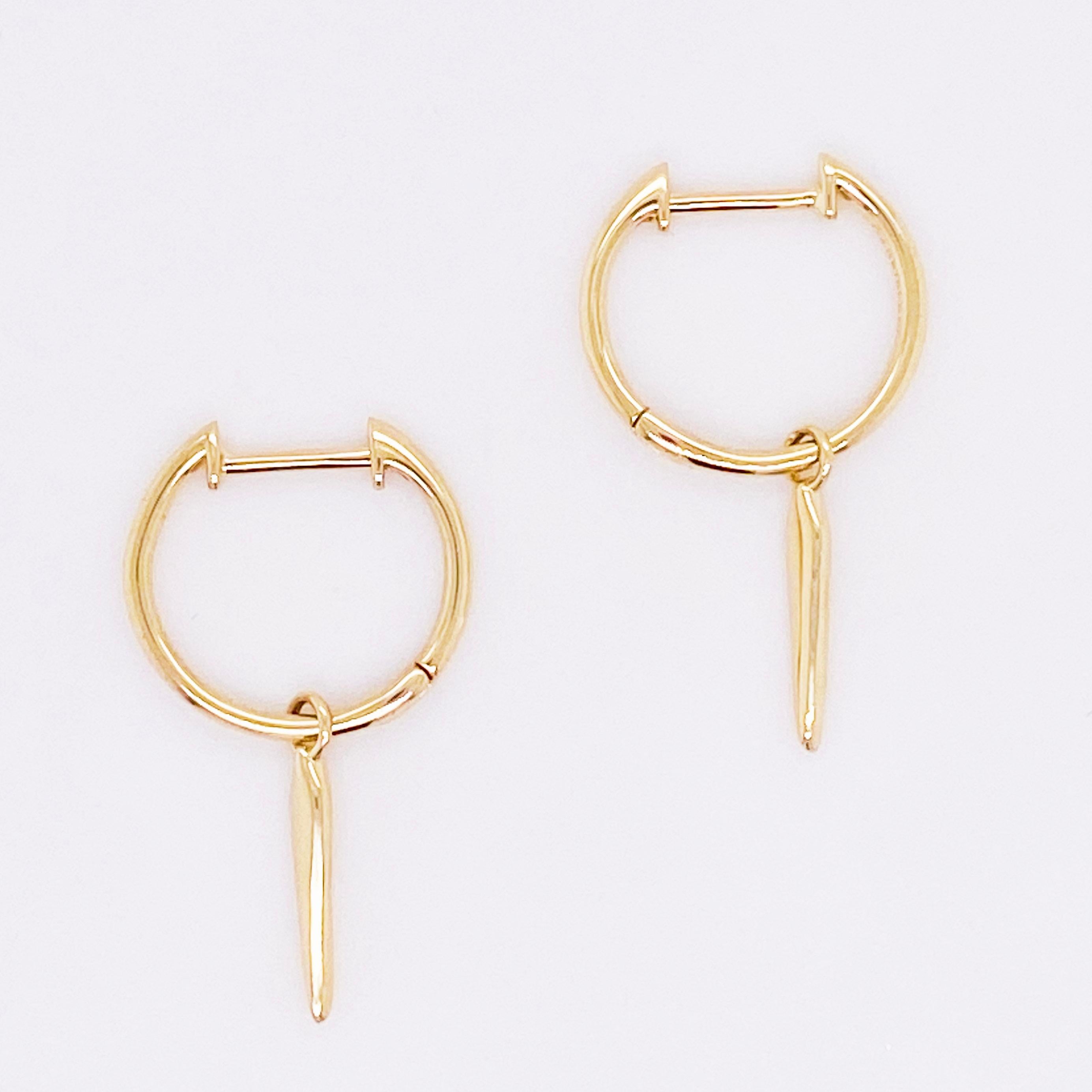 gold spike earrings
