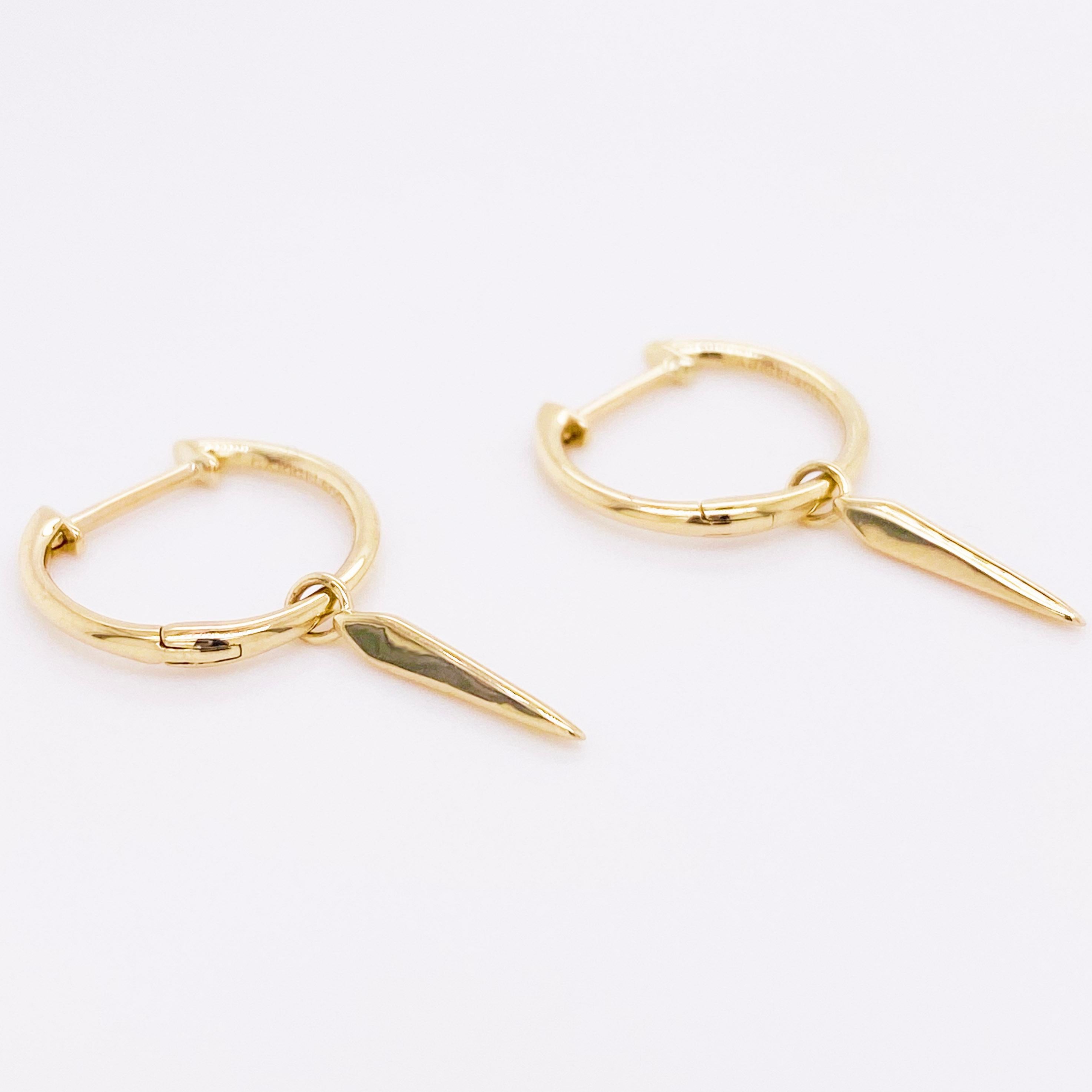 14 kt gold huggie earrings