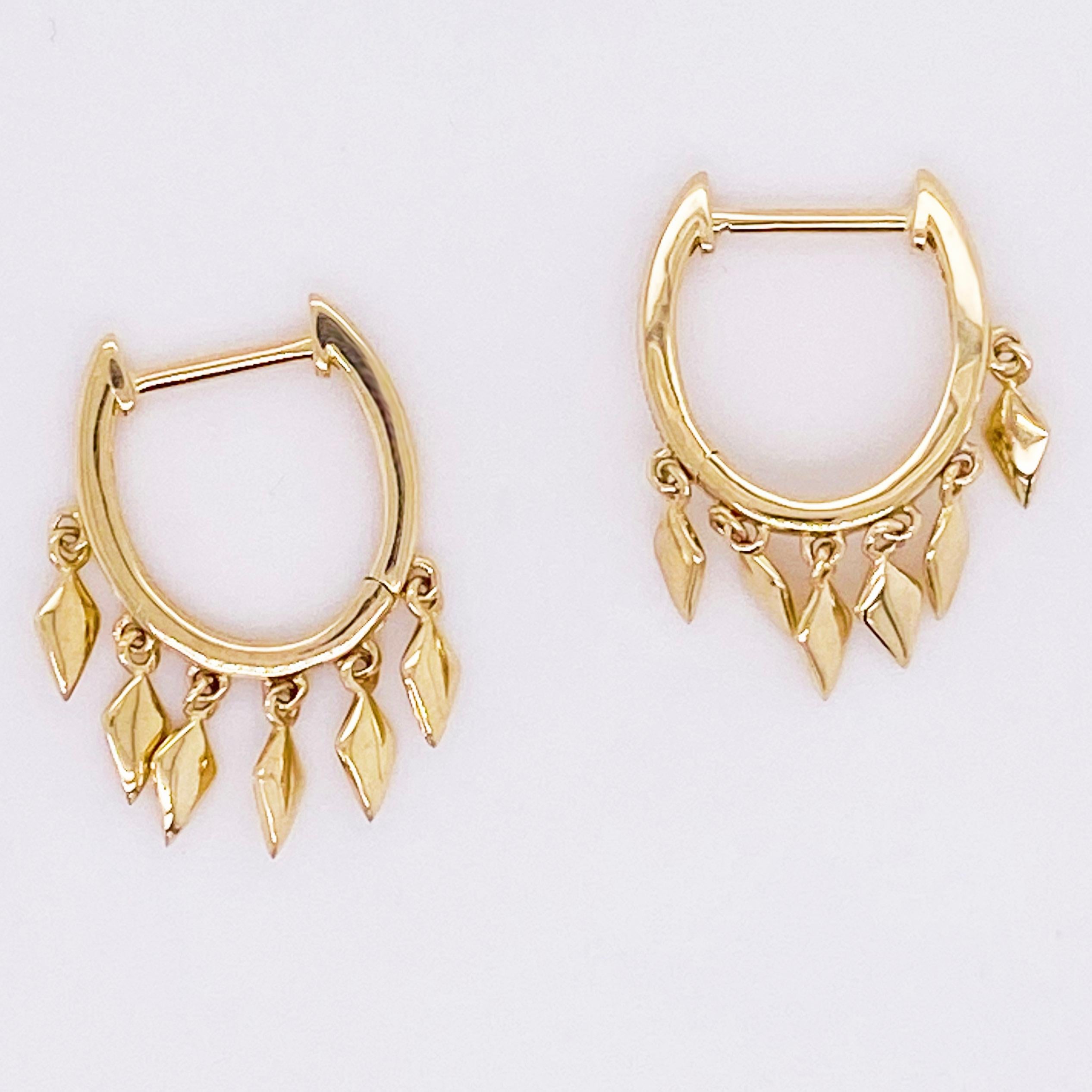 gold spike hoop earrings