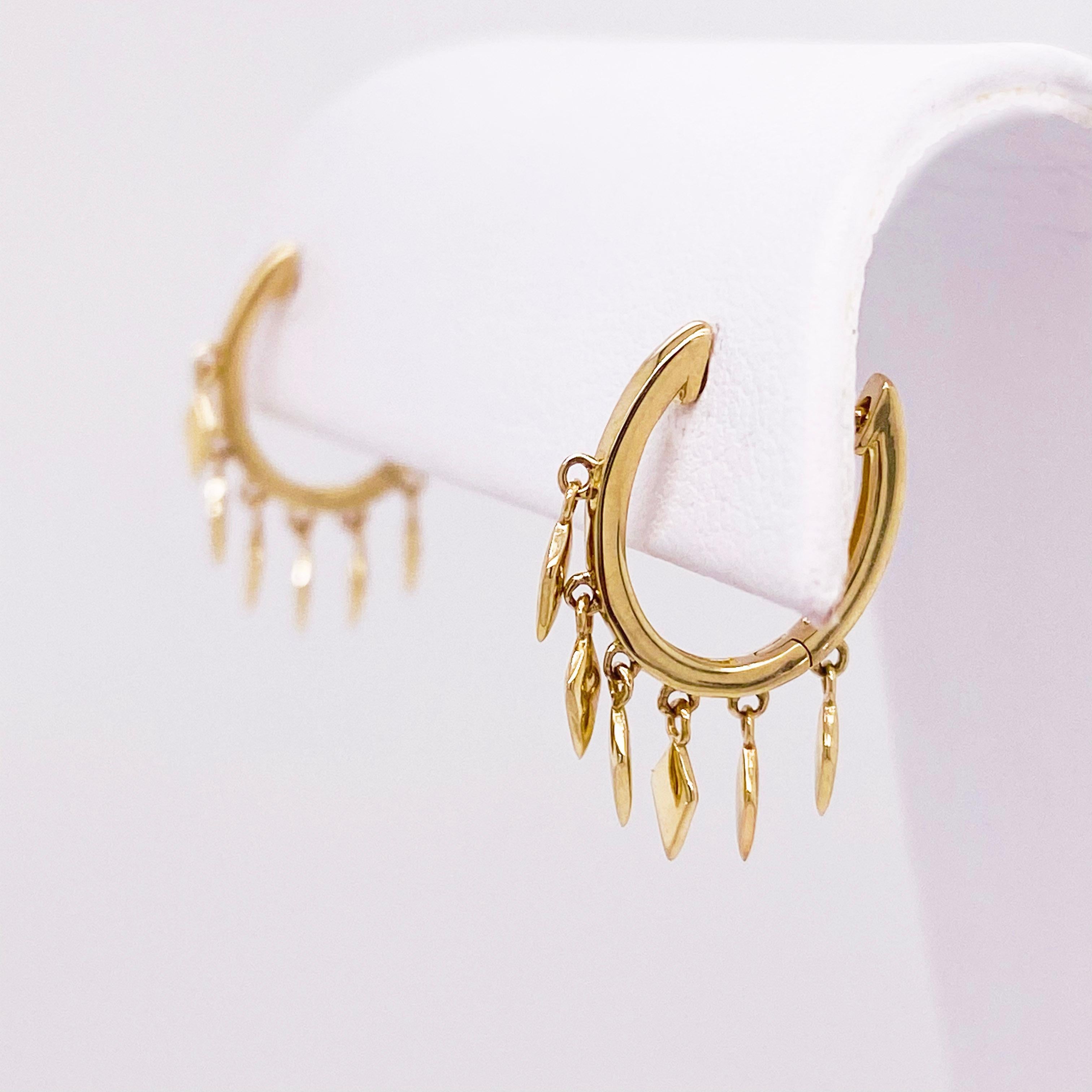14k gold huggie earrings