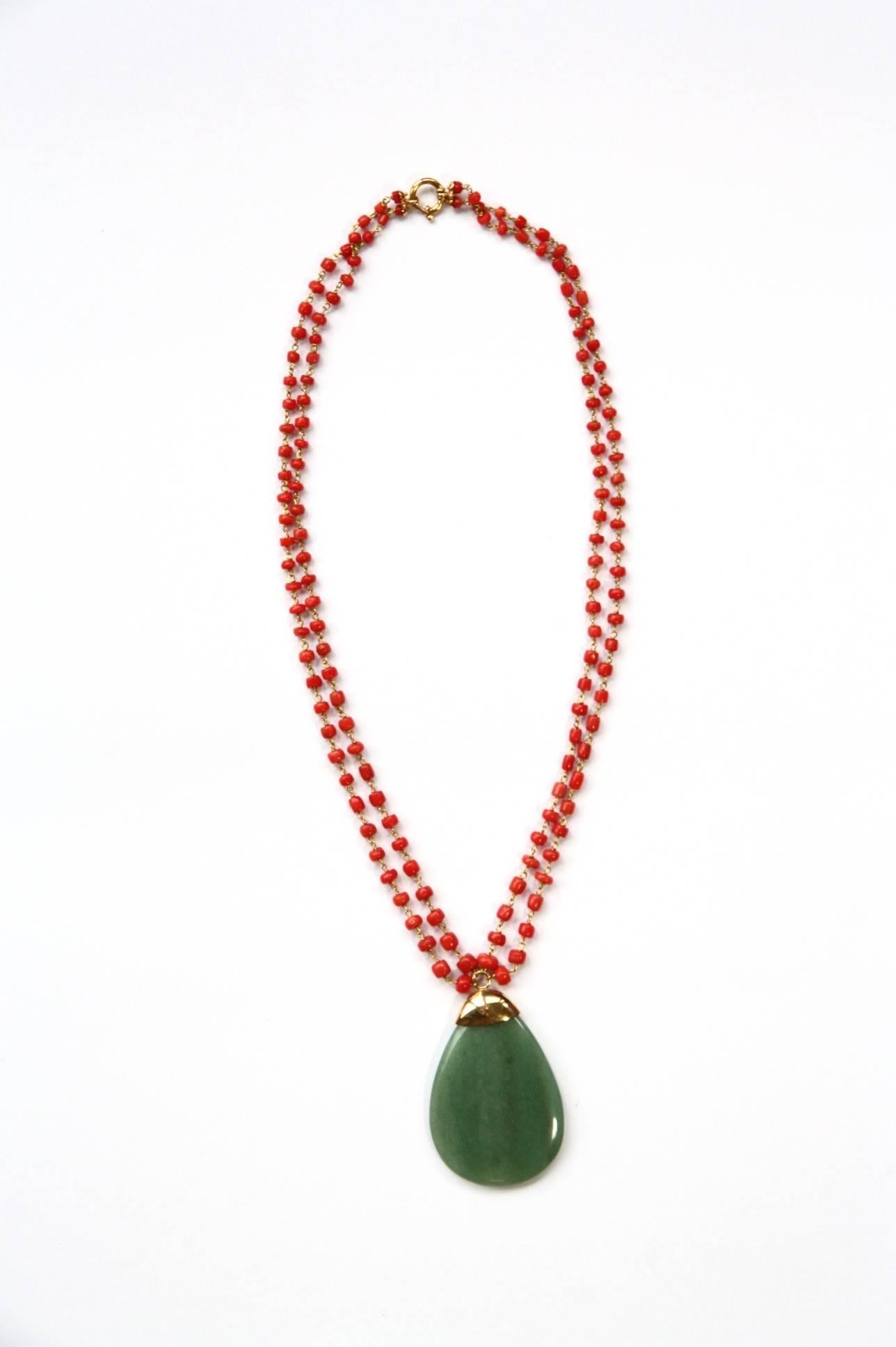 Goccia  collana di giada  antiquariato Sciacca  Corallo Iataliano Oro 18kt 21,40.
Tutti i gioielli di Giulia Colussi sono nuovi e non sono mai stati indossati o posseduti in precedenza. Ogni articolo arriverà a casa tua splendidamente confezionato