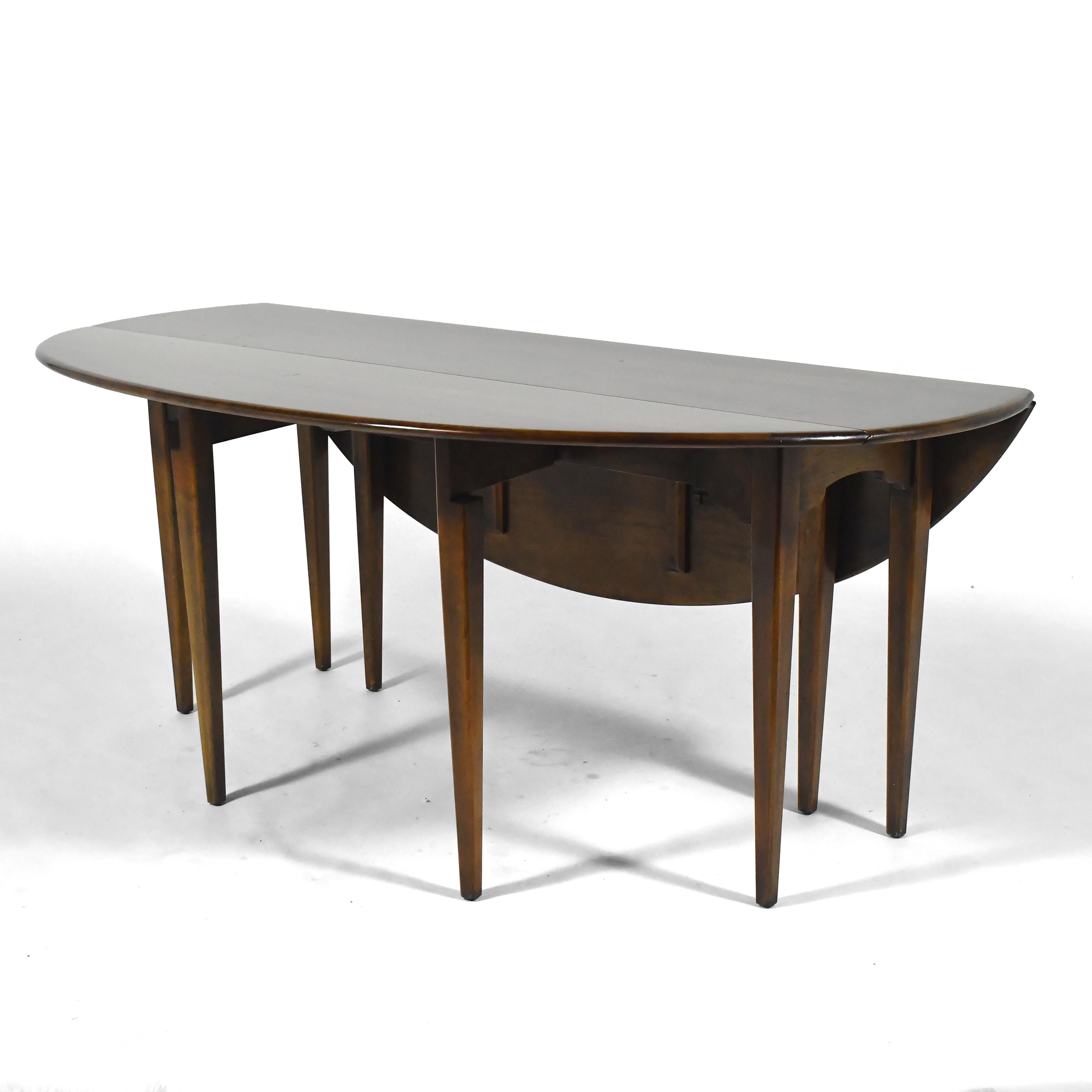 Mid-Century Modern Table de salle à manger/console à feuilles tombantes par Heritage Henredon en vente