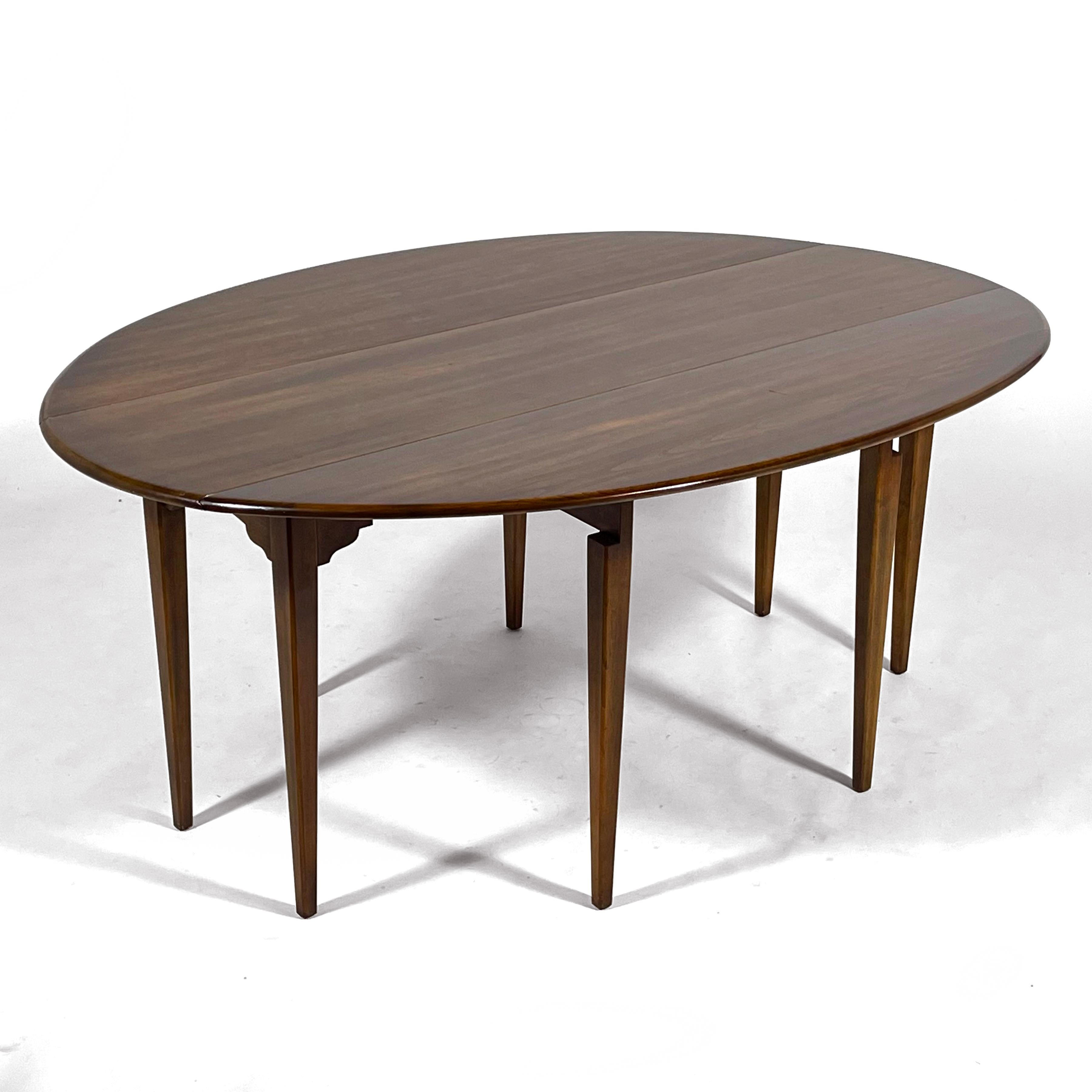Milieu du XXe siècle Table de salle à manger/console à feuilles tombantes par Heritage Henredon en vente