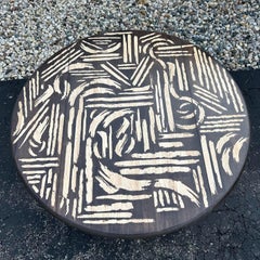 Drop Leaf Dining Table, Abstract Espresso and Natural Wood