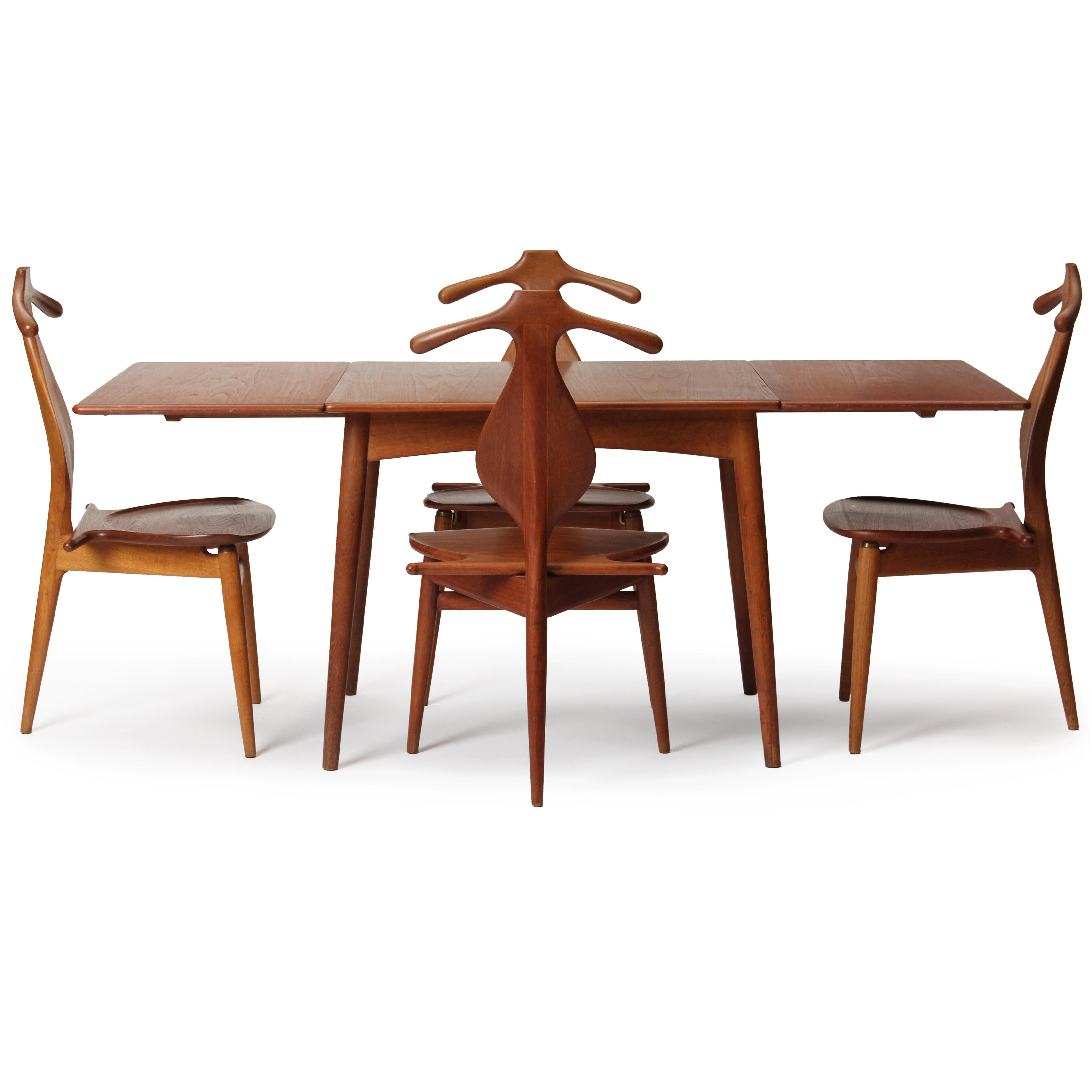 Teak Drop-leaf Dining Table by Hans J. Wegner for Andreas Tuck For Sale