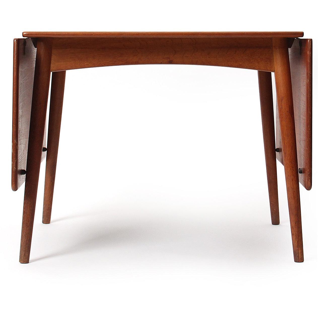 Danish Drop Leaf Dining Table by Hans J. Wegner for Andreas Tuck For Sale