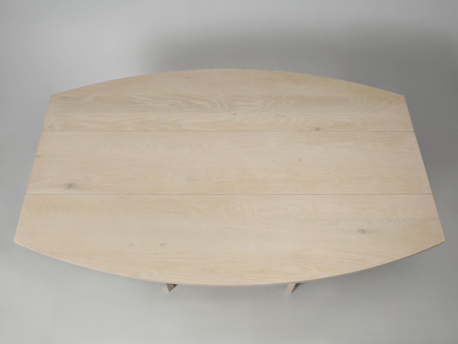 American Drop-Leaf Dining Table Hand-Made in Chicago Available in any Dimension or Finish For Sale