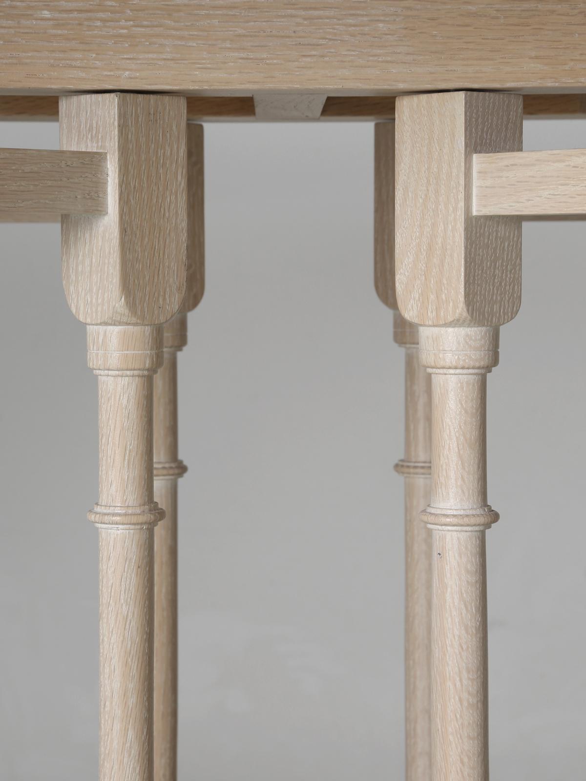 Contemporary Drop-Leaf Dining Table Hand-Made in Chicago Available in any Dimension or Finish For Sale
