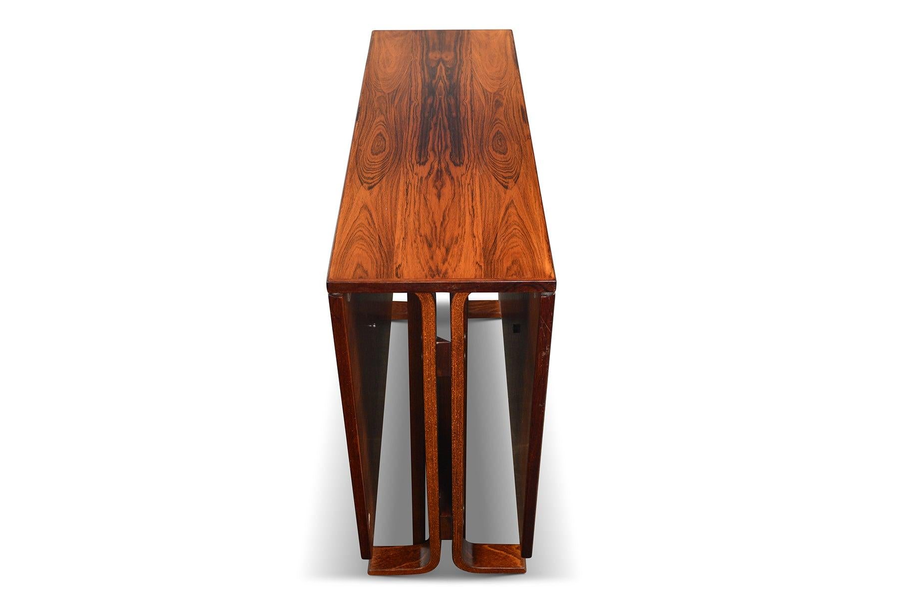 Mid-Century Modern Drop Leaf Dining Table In Rosewood #1